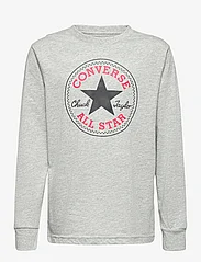 Converse - CNVB CHUCK PATCH LS TEE - long-sleeved t-shirts - dark grey heather - 0