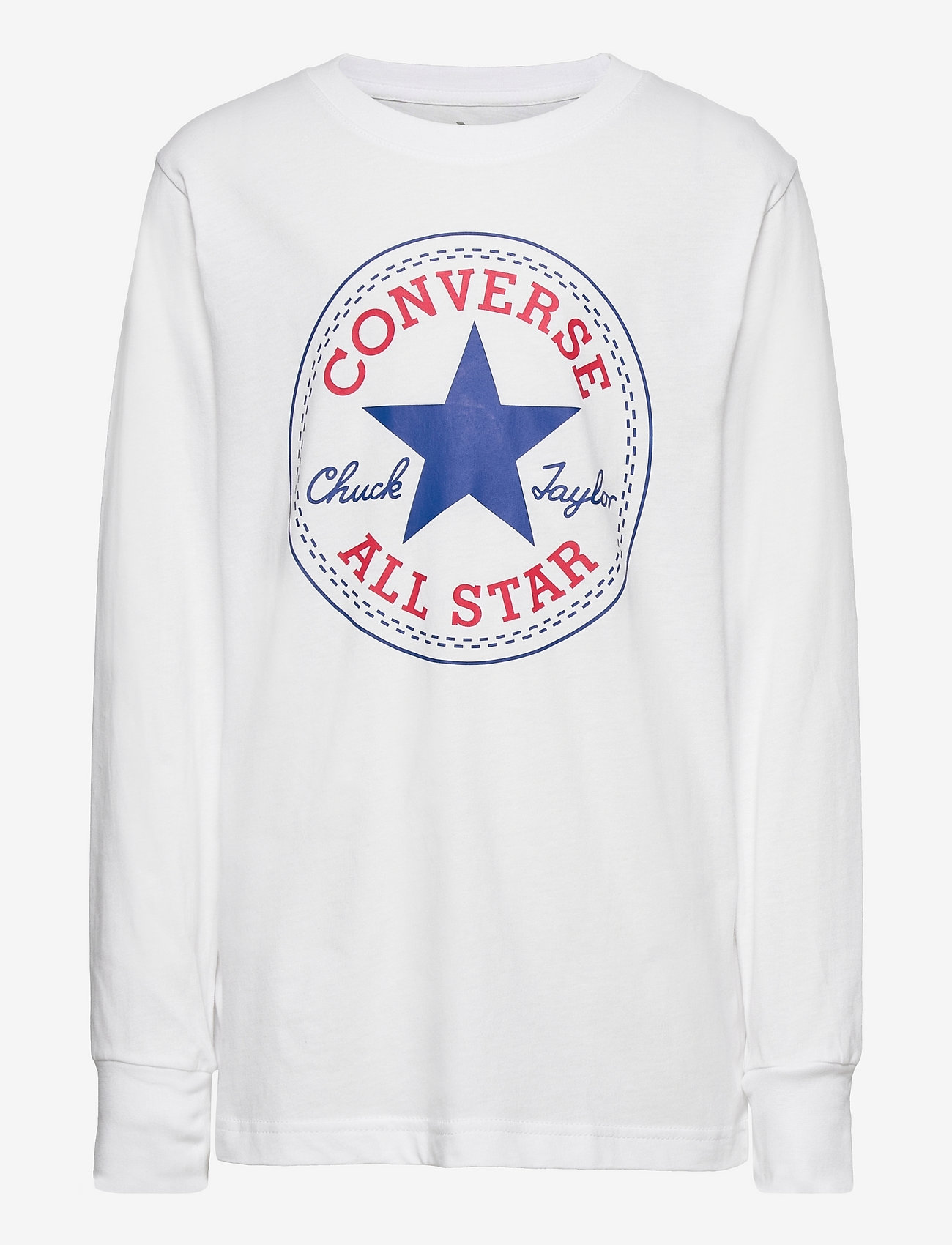 Converse - CHUCK PATCH LONG SLEEVE TEE - pitkähihaiset t-paidat - white - 0