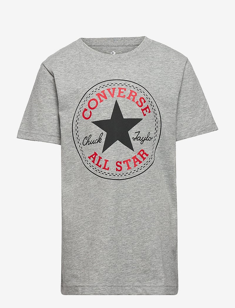 Converse - S/S TEE - kortærmede t-shirts - dk grey heather - 1