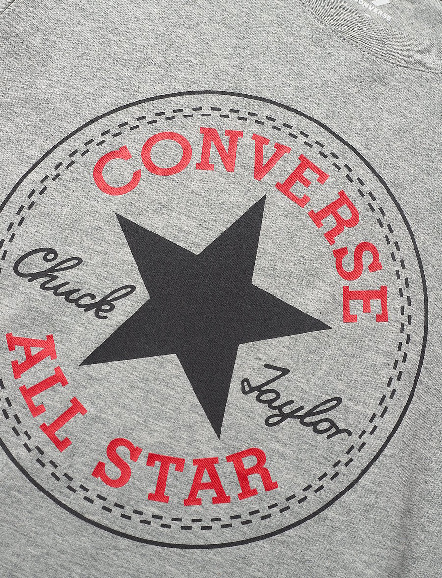 Converse - S/S TEE - kortärmade t-shirts - dk grey heather - 5