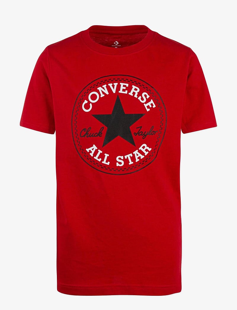 Converse - S/S TEE - short-sleeved t-shirts - enamel red - 0