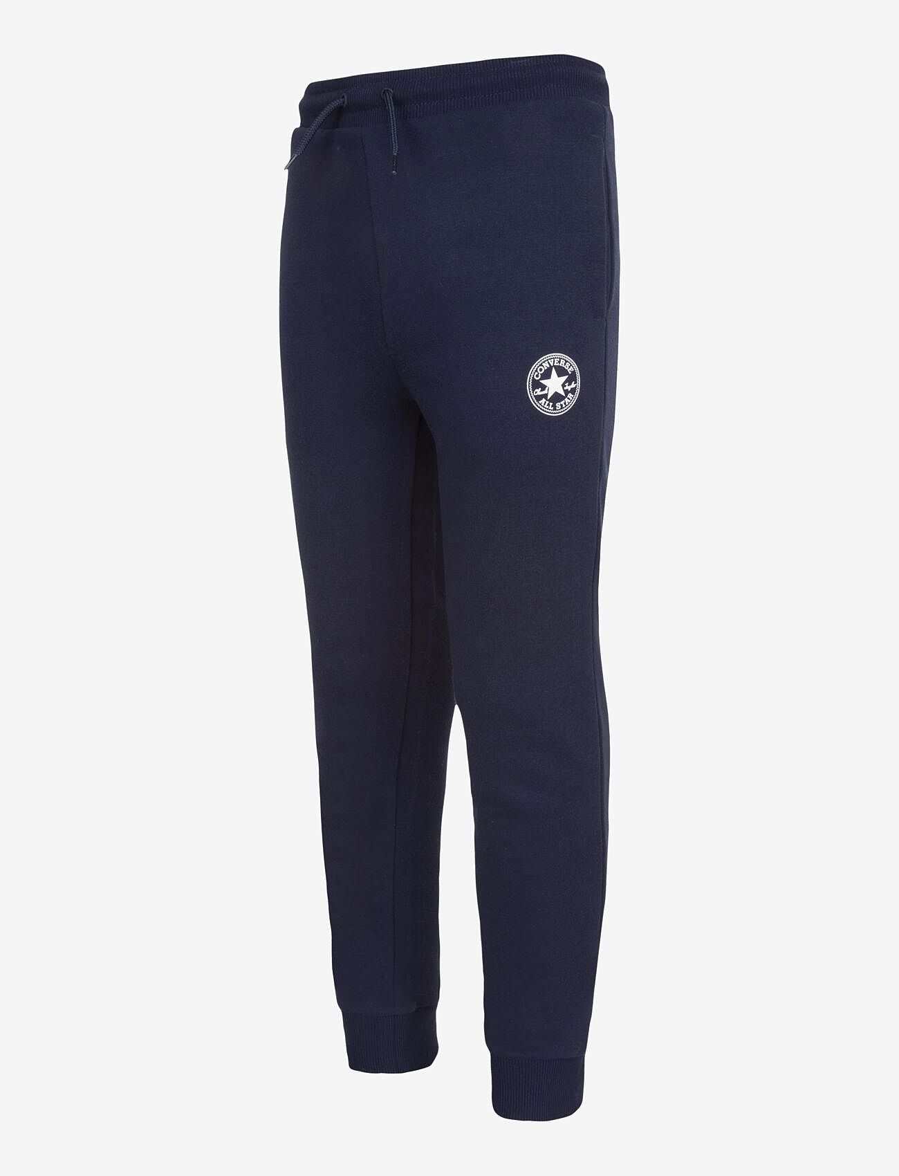 Converse - FP-FLEECE/TERRY PANT - herbstliche kleidung - obsidian / white - 4