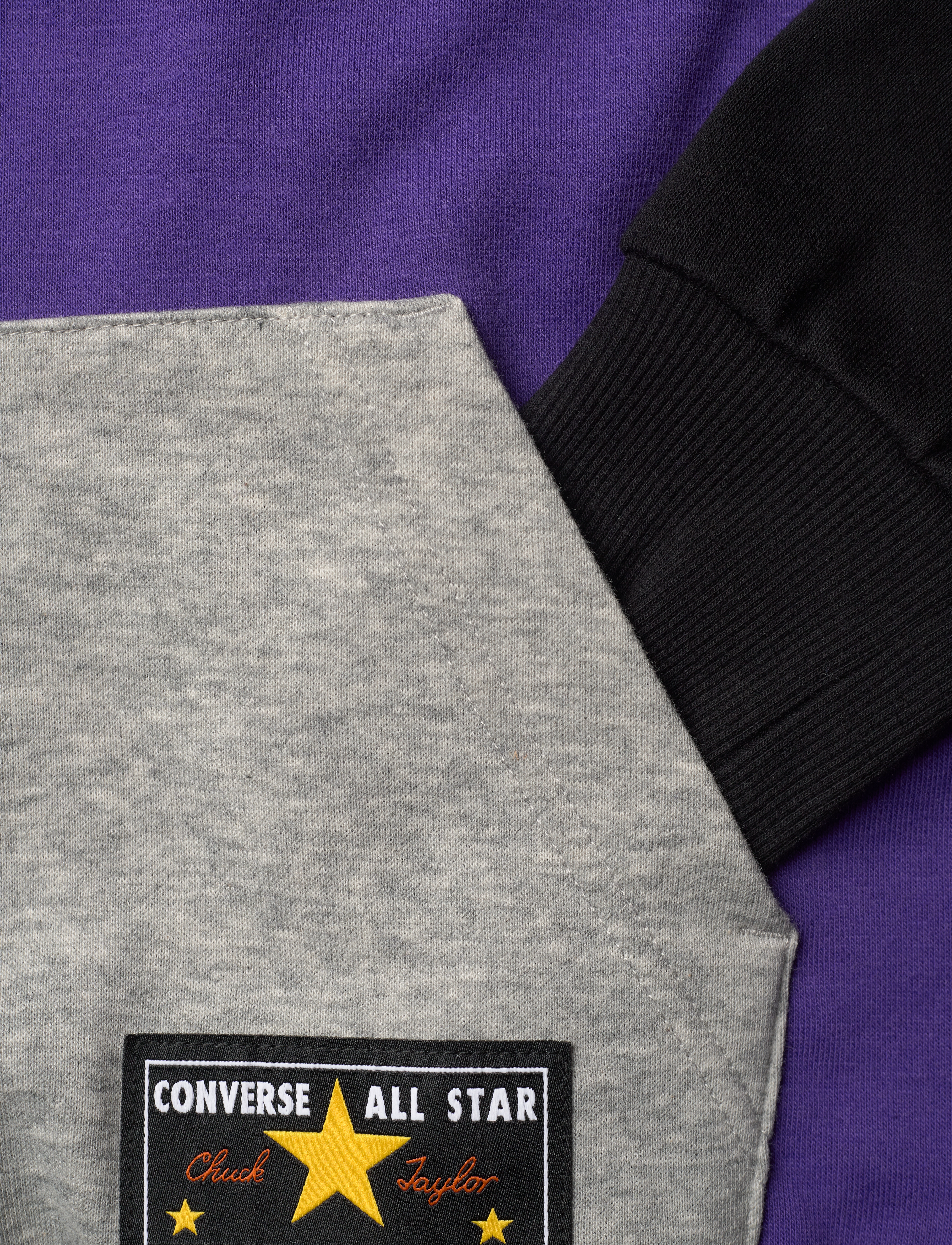 Converse - THROWBACK SPLIT FT PO HOODIE - black - 3