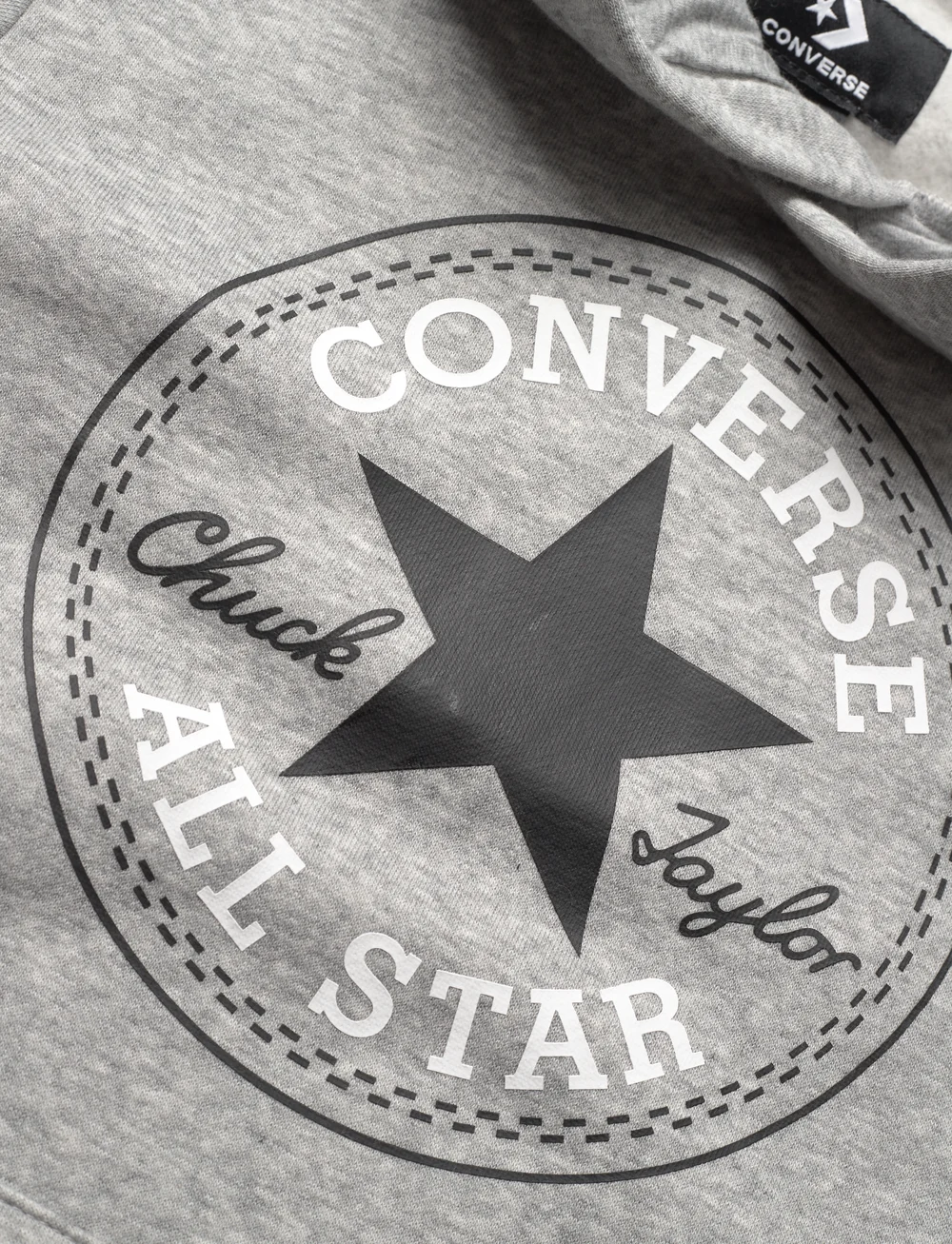 Converse - PULL-OVER HOODY - huvtröjor - dk grey heather - 2