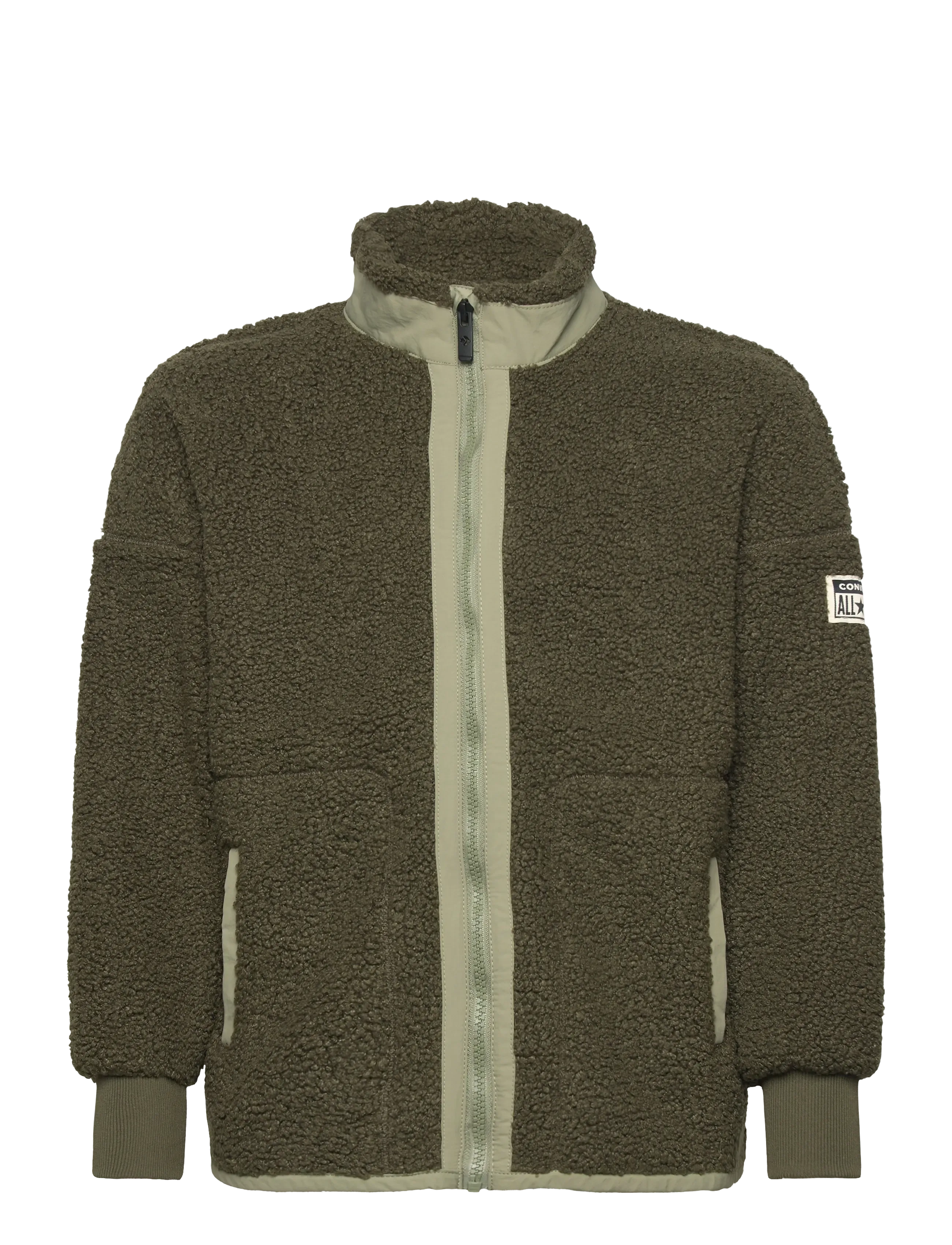 Converse FQ-FULL ZIP TOP - Fleece-Kleidung - BEIGE / khaki/green