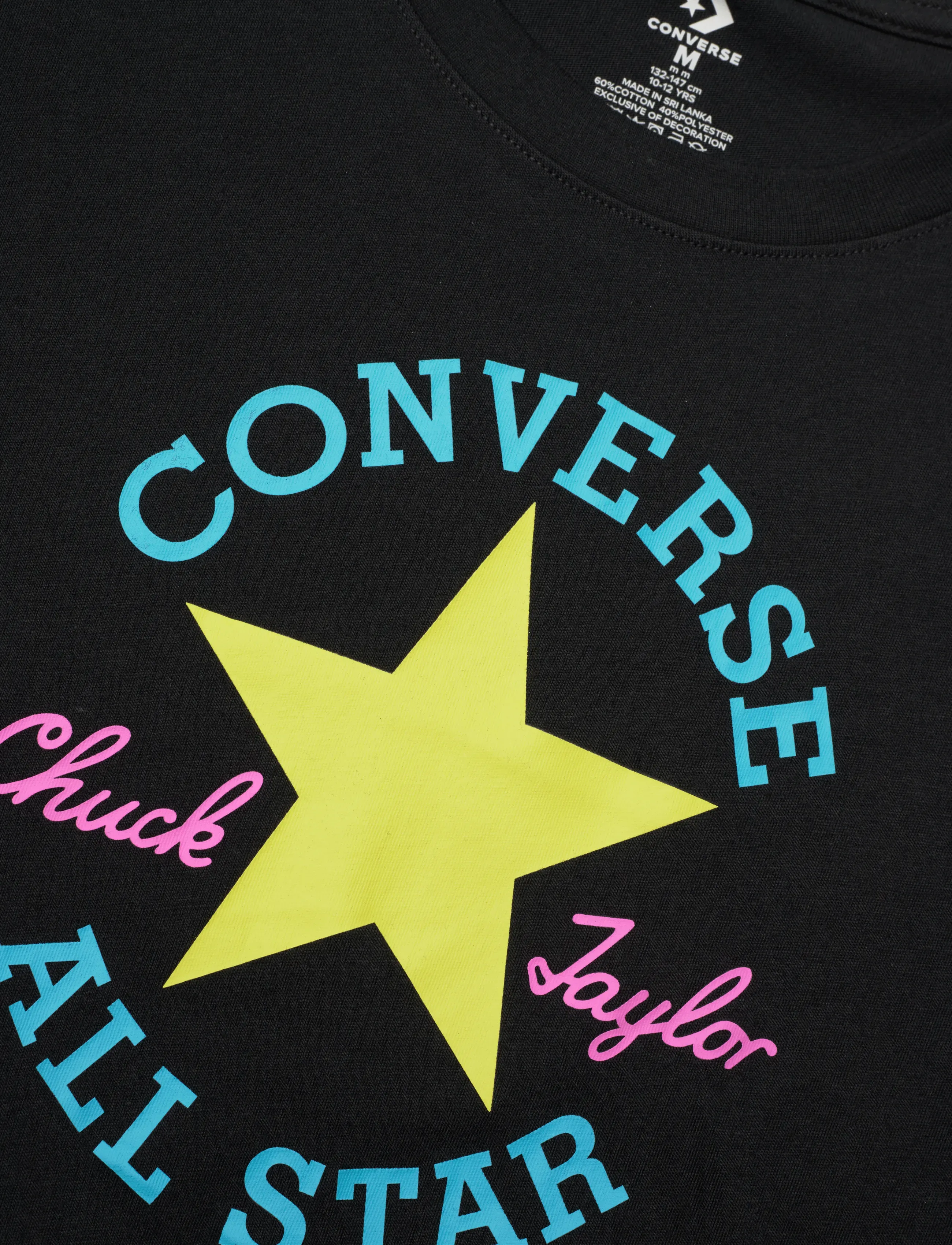 Converse - TE-S/S TEE - stutterma bolir - black/neon mantis - 2