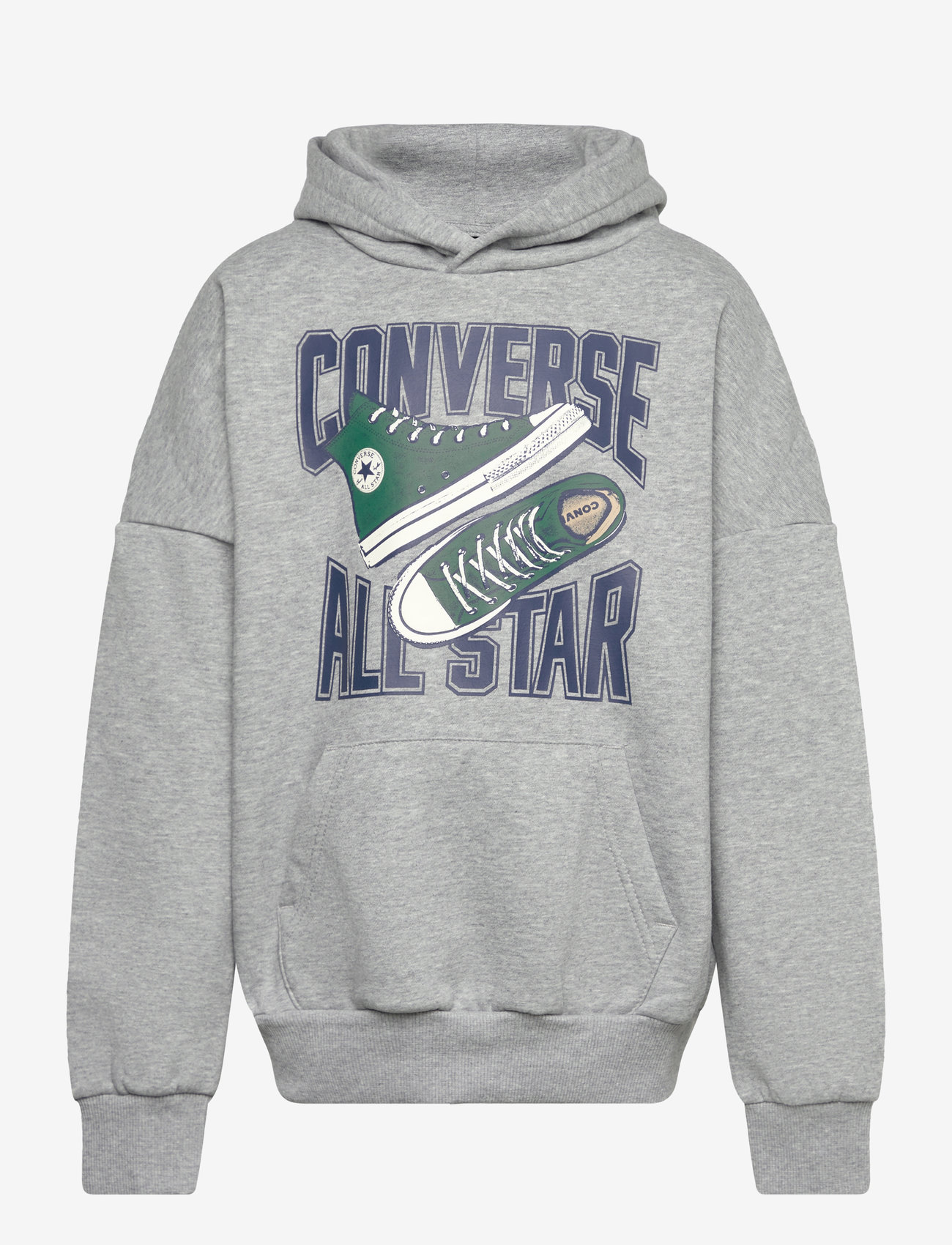 Converse - Converse All Star Sneaker Graphic Hoodie - kapuutsiga dressipluusid - dk grey heather - 0