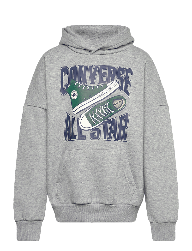 Converse - Converse All Star Sneaker Graphic Hoodie - kapuutsiga dressipluusid - dk grey heather - 0