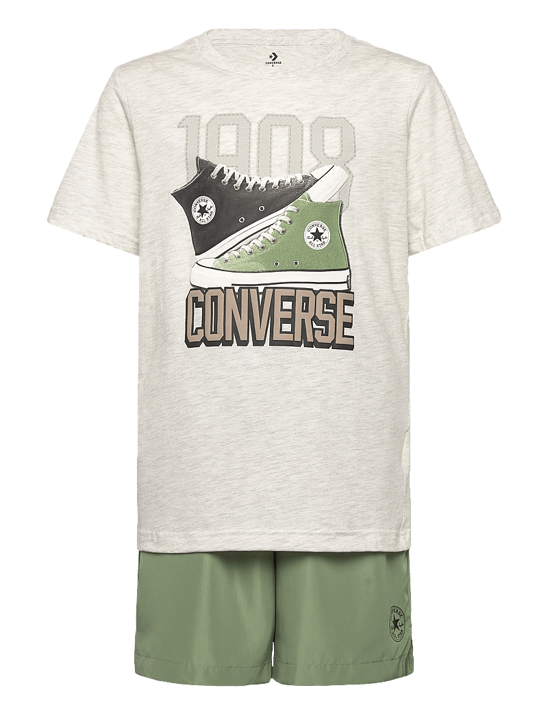 Converse - WS-WOVEN SHORT SET - divdaļīgi komplekti - foothill green - 0