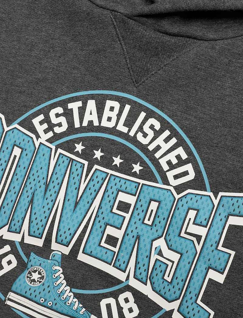 Converse - PO-PULL-OVER HOODY - džemperi ar kapuci - dark matter heather - 2