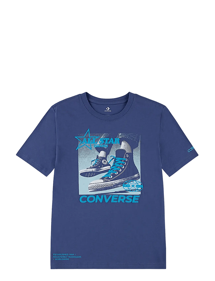 Converse - CNVB PHOTO REAL CNV SNKR TEE - krótki rękaw - blue - 0