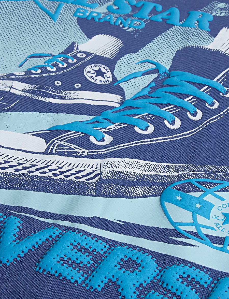 Converse - CNVB PHOTO REAL CNV SNKR TEE - krótki rękaw - blue - 3