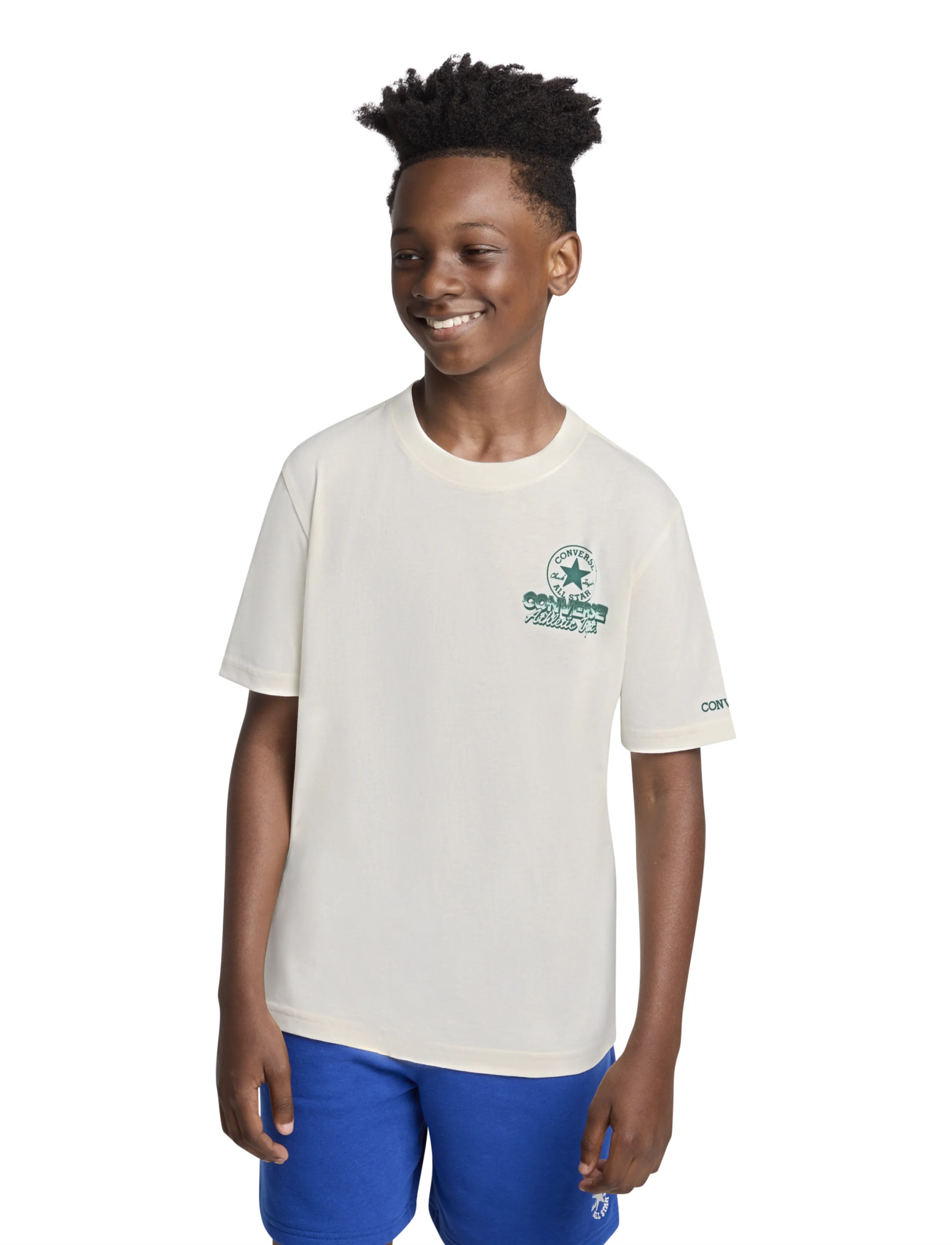 Converse S/S Tee, Børn, Grafisk T-Shirt, Hvid, Str: 158/170