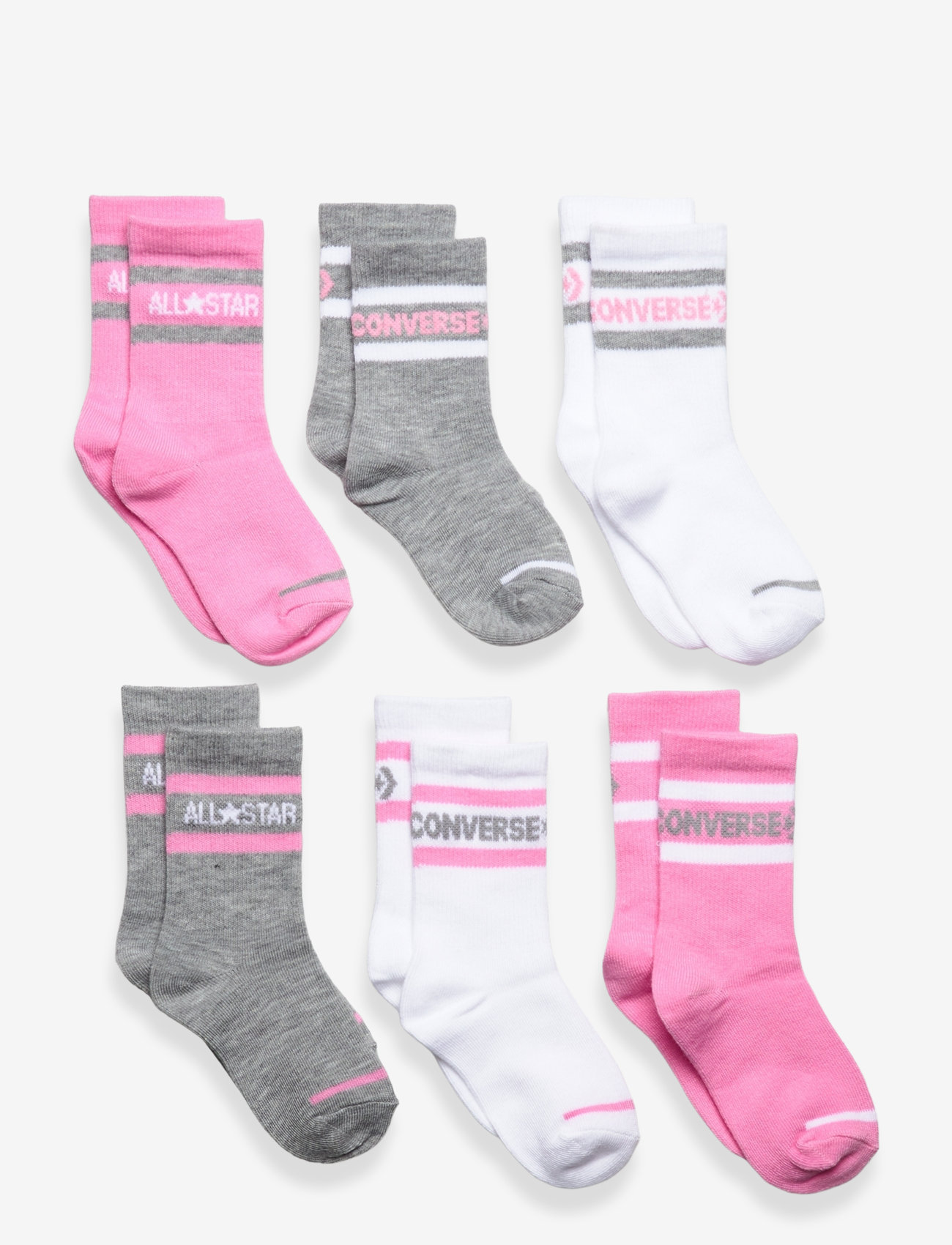 Converse - 6W-6PK CREW SOCK - converse pink - 0
