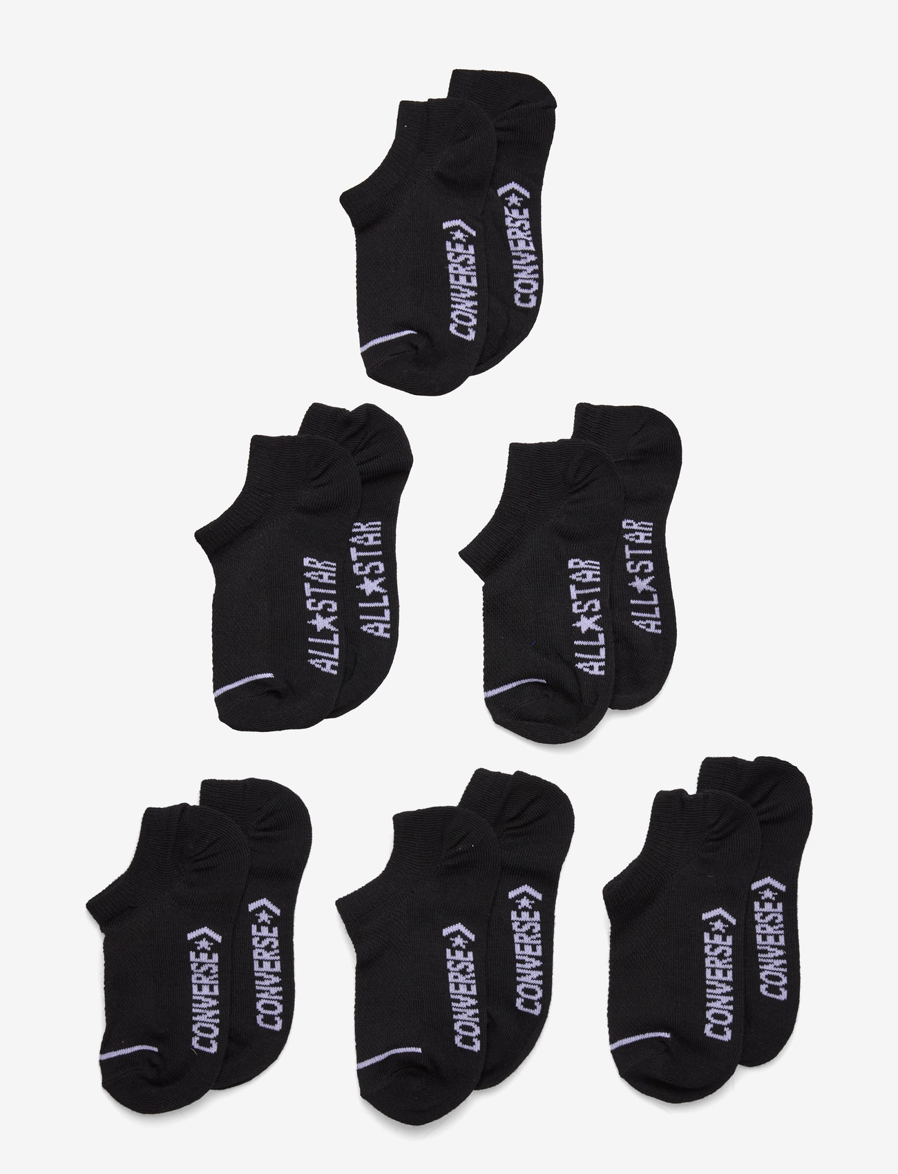Converse - 6N-6PK NO SHOW SOCK - strumpor - black - 0