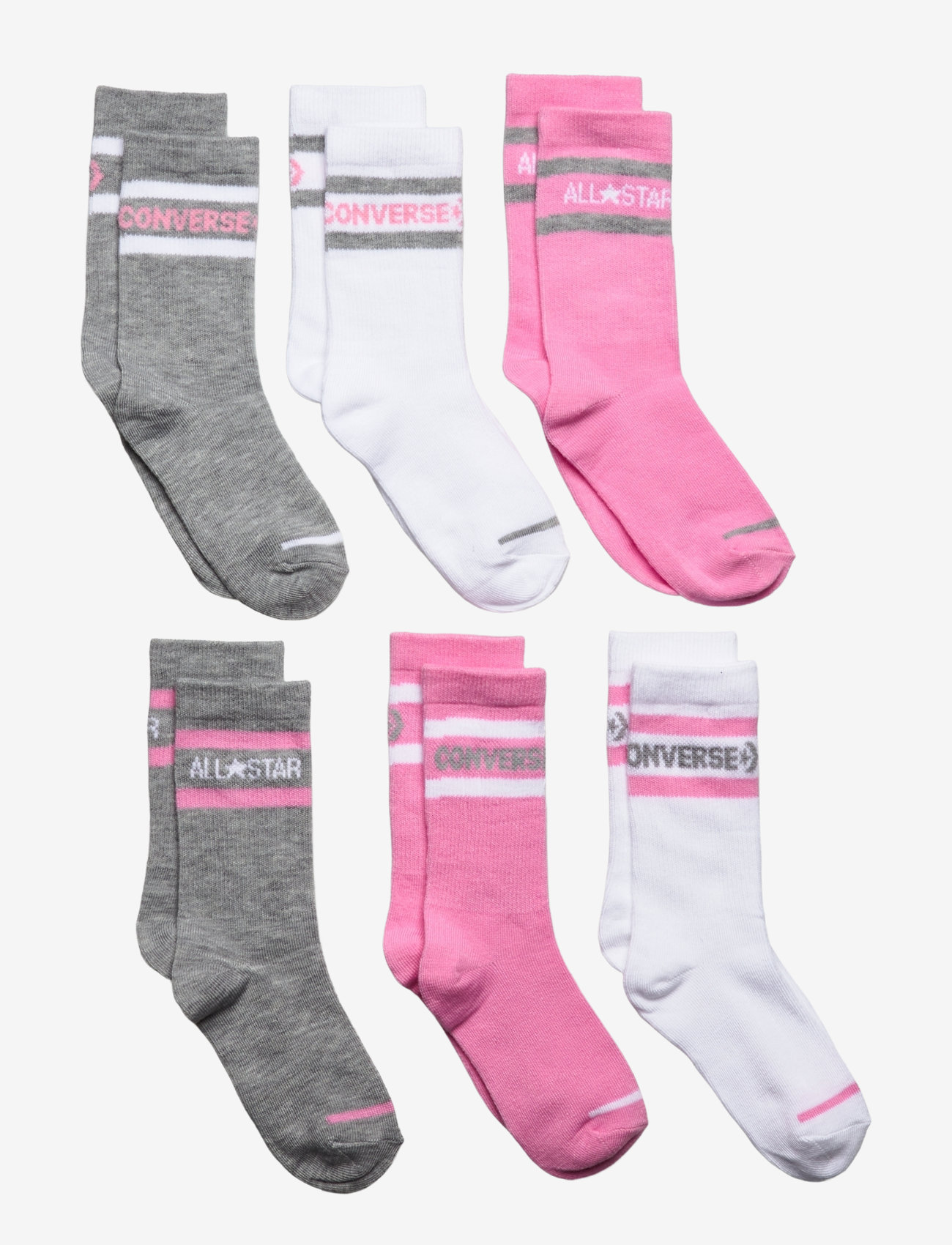 Converse - 6W-6PK CREW SOCK - converse pink - 0