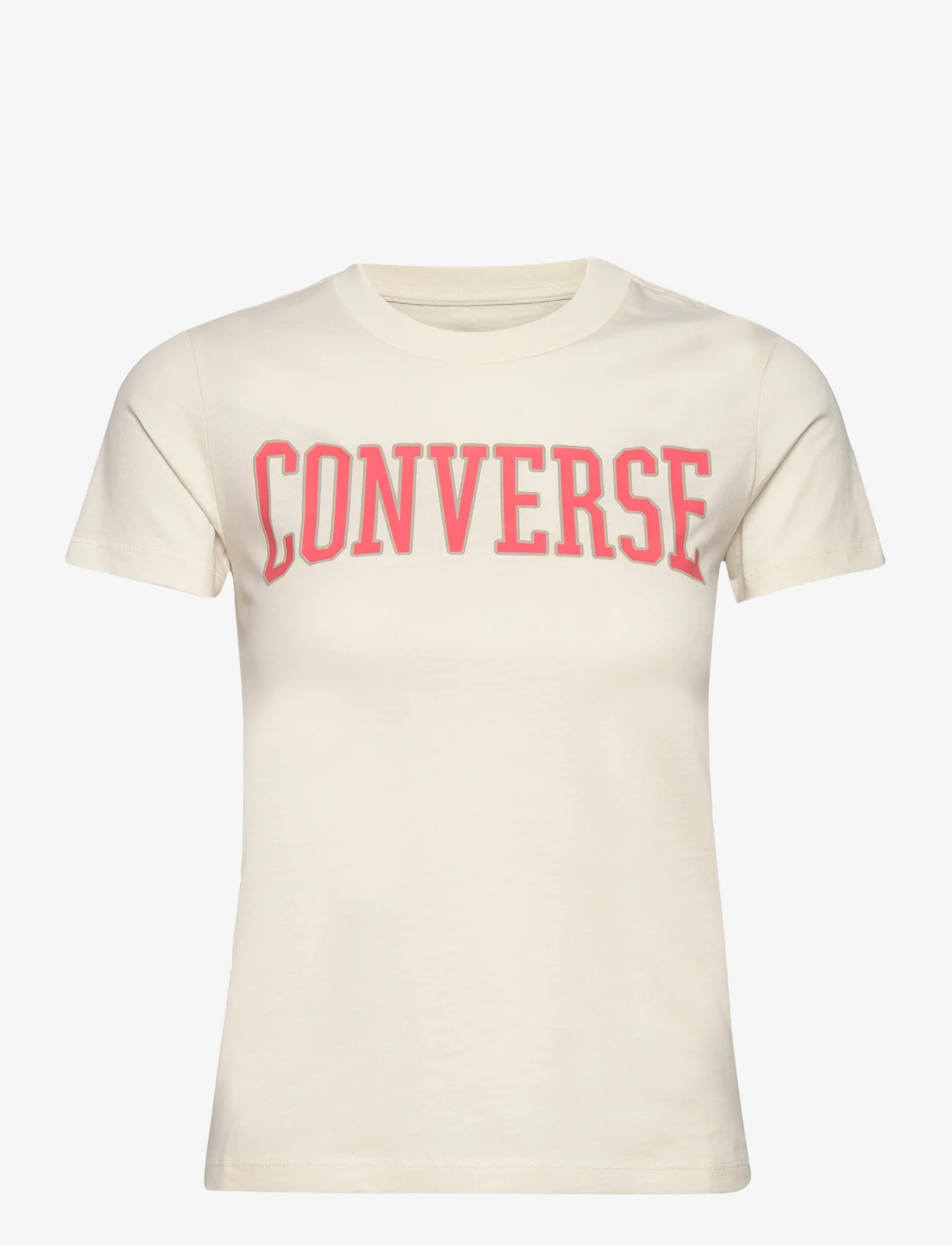 Converse - Converse Regular Tee - topper & t-skjorter - converse egret - 0