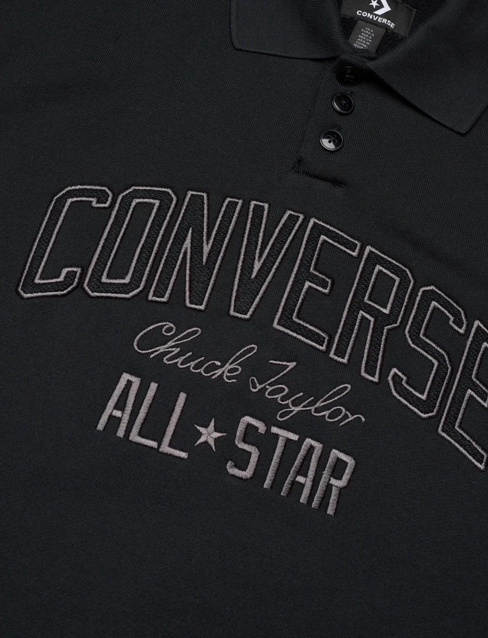 Converse - RETRO CHUCK BUTTON DOWN CREW - fleece og mellemlag - converse black - 2