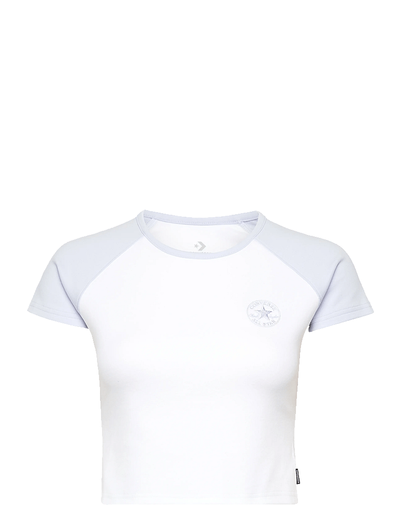 Converse - CHUCK PATCH COLORBLOCK SS TOP - t-shirts - blueberry ice - 0