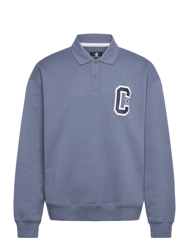 Converse - RETRO COLLARED CREW CONVERSE EGRET - kampsunid ja vahekihid - lakeside blue - 0