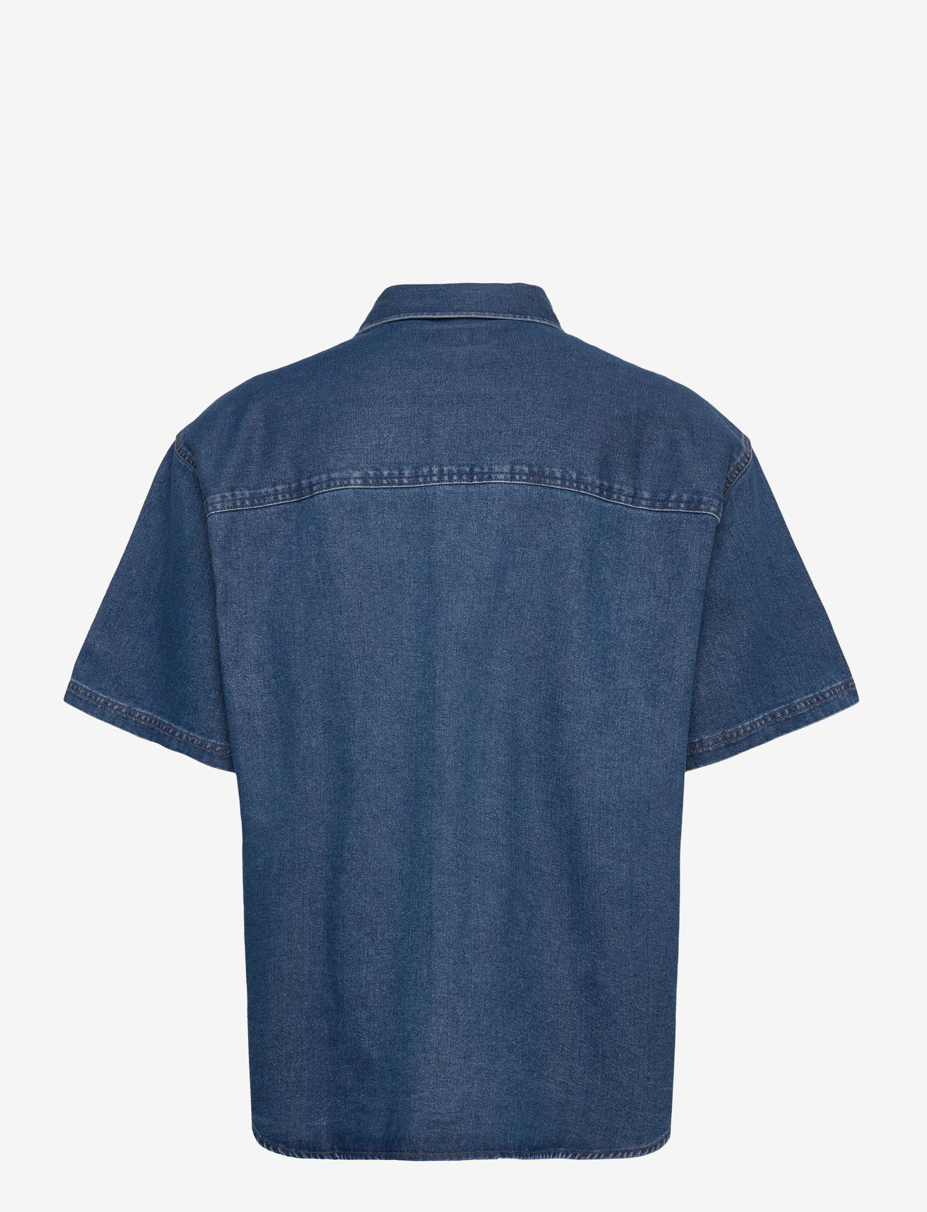 Converse - CONVERSE DENIM UTILITY SHIRT - toppar & t-shirts - med. light indigo - 1