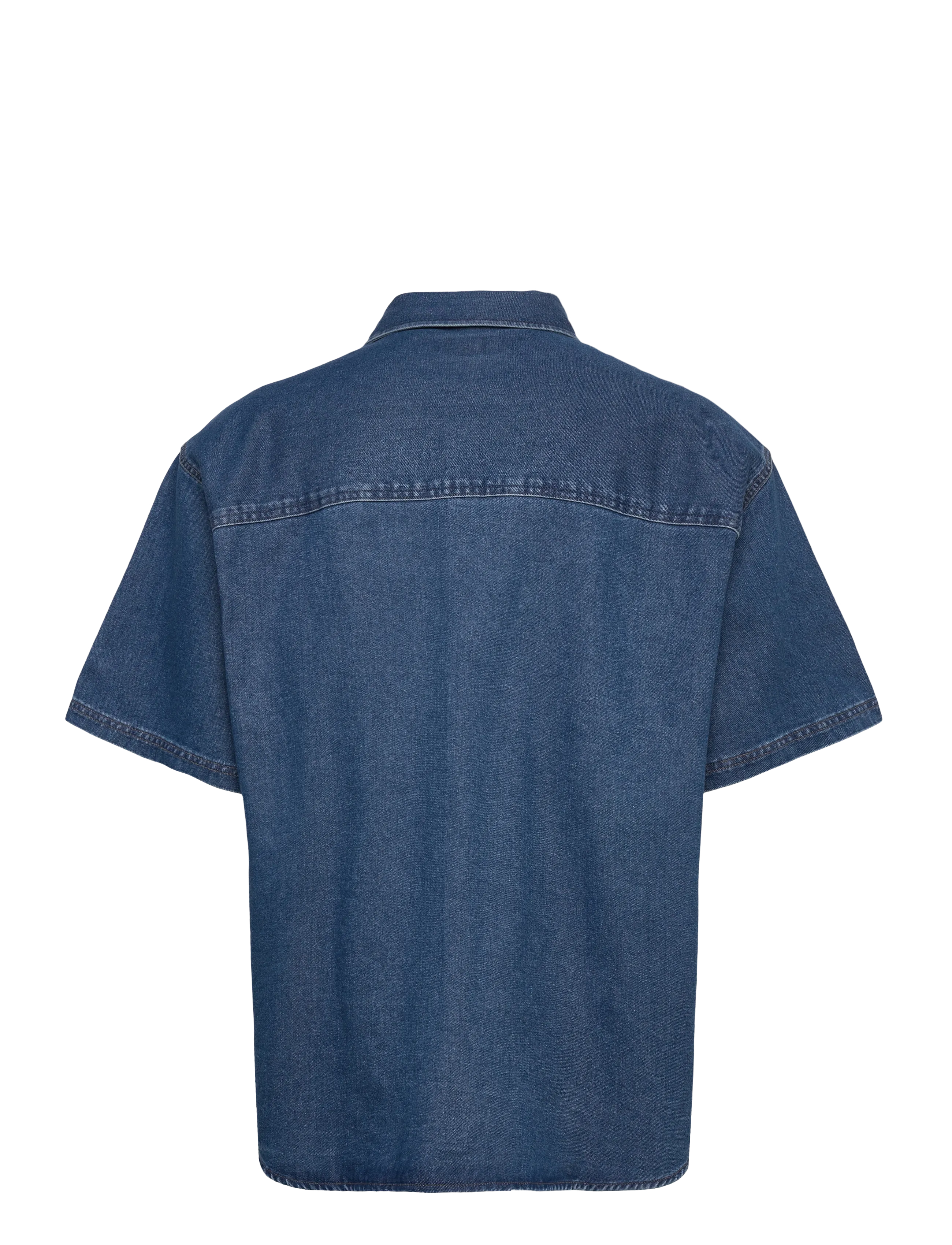 Converse - CONVERSE DENIM UTILITY SHIRT - toppar & t-shirts - med. light indigo - 1