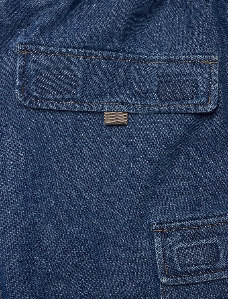 Converse - CONVERSE DENIM UTILITY SHORT 9 IN - cargo shorts - medium light indigo - 4