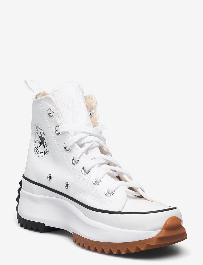 Converse - RUN STAR HIKE HI WHITE/BLACK/GUM - hohe sneaker - optical white - 0