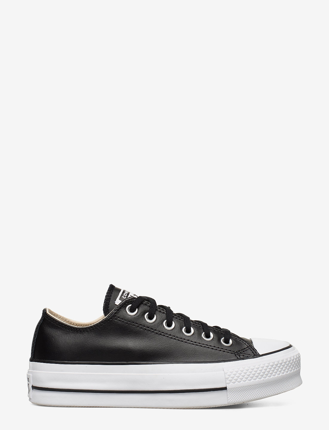 Black and white leather converse sales