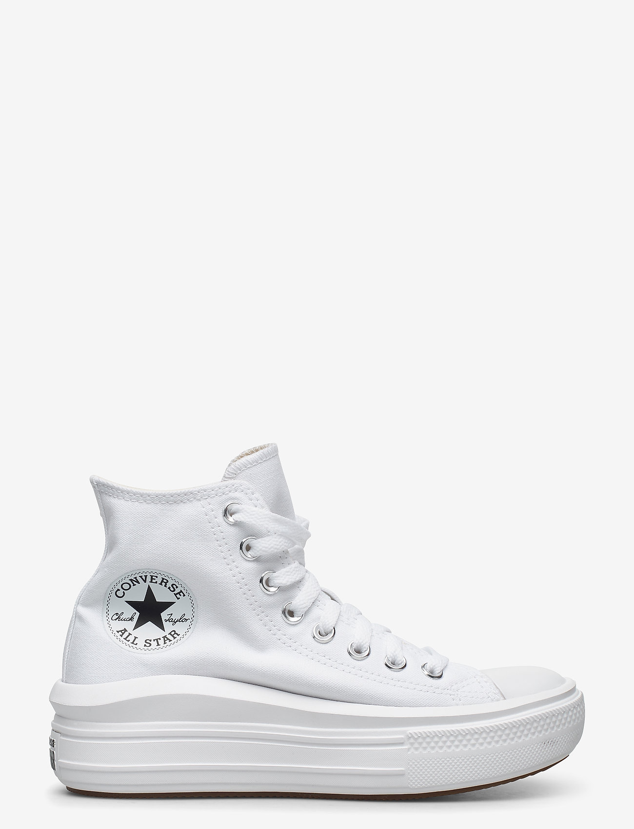 Converse - CHUCK TAYLOR ALL STAR MOVE - tennised - white/natural ivory/black - 1