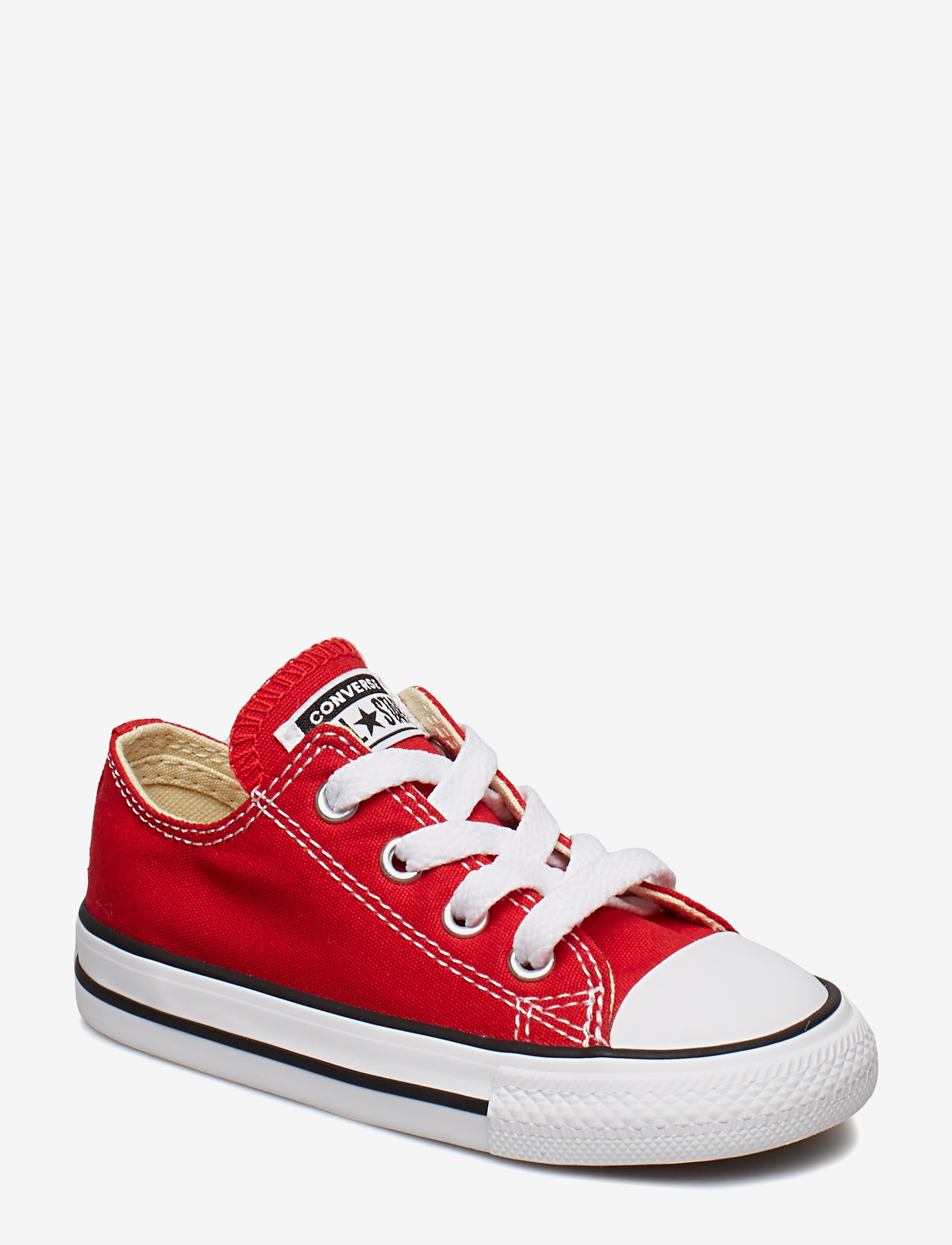 Converse Chuck Taylor All Star, Børn, Lave Lærredssneakers, Rød, Str: 25