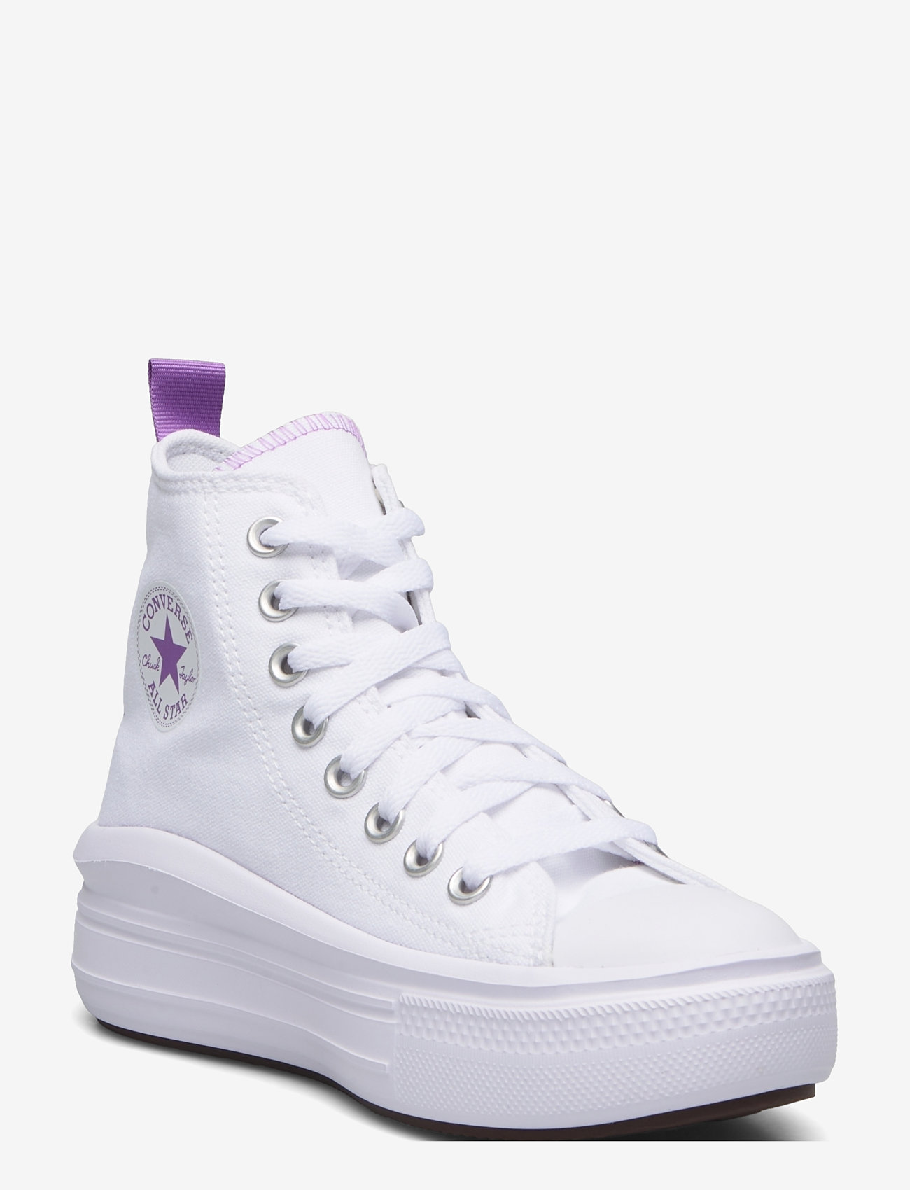 Converse - CTAS MOVE HI WHITE/PIXEL PURPLE/WHITE - high-top sneakers - white/pixel purple/white - 0