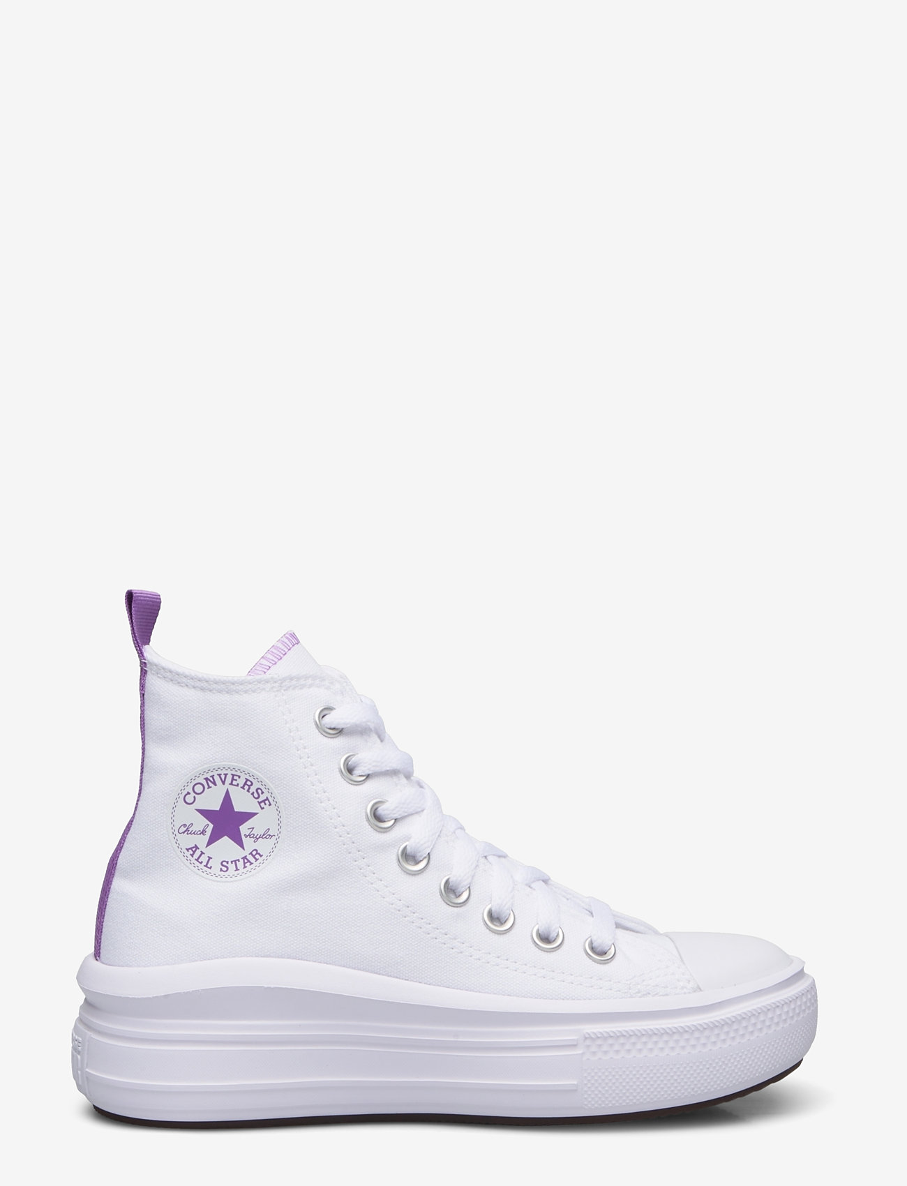 Converse - CTAS MOVE HI WHITE/PIXEL PURPLE/WHITE - high-top sneakers - white/pixel purple/white - 1