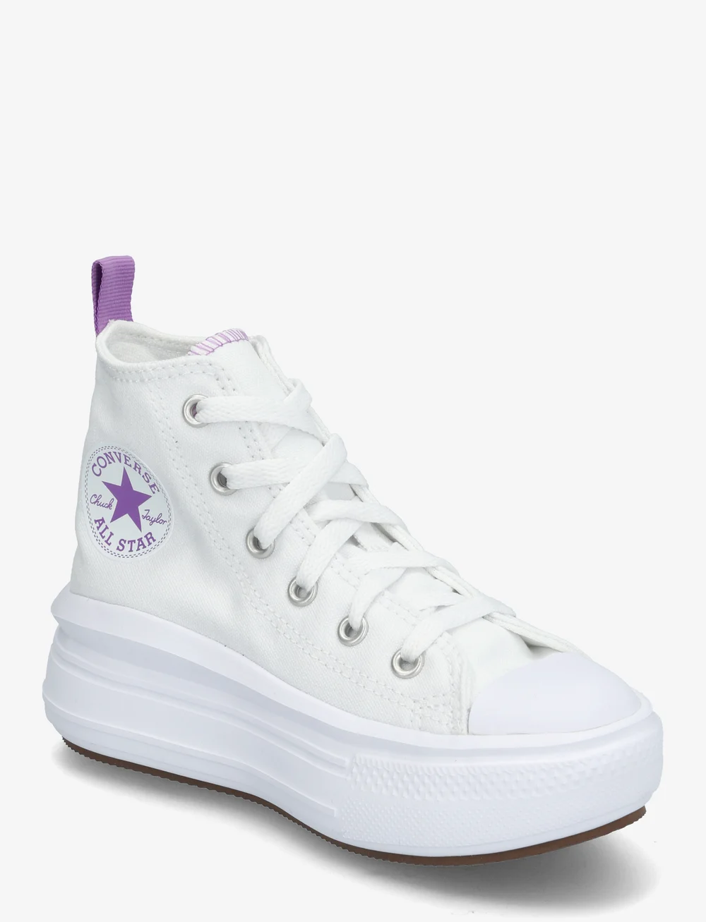 Converse - CTAS MOVE HI WHITE/PIXEL PURPLE/WHITE - canvas-sneaker - white/pixel purple/white - 0