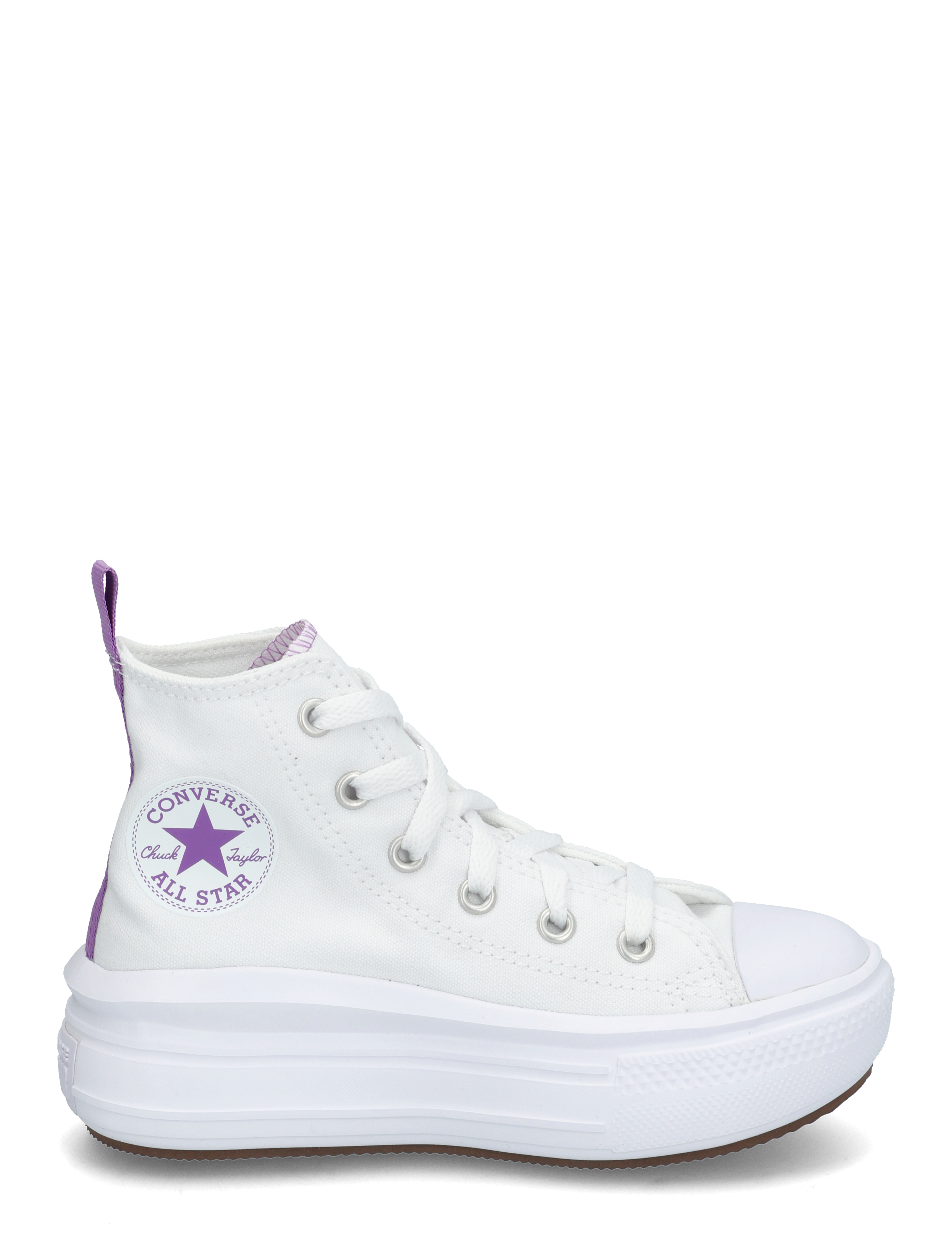 Converse - CHUCK TAYLOR ALL STAR MOVE - tøysko - white/pixel purple/white - 1