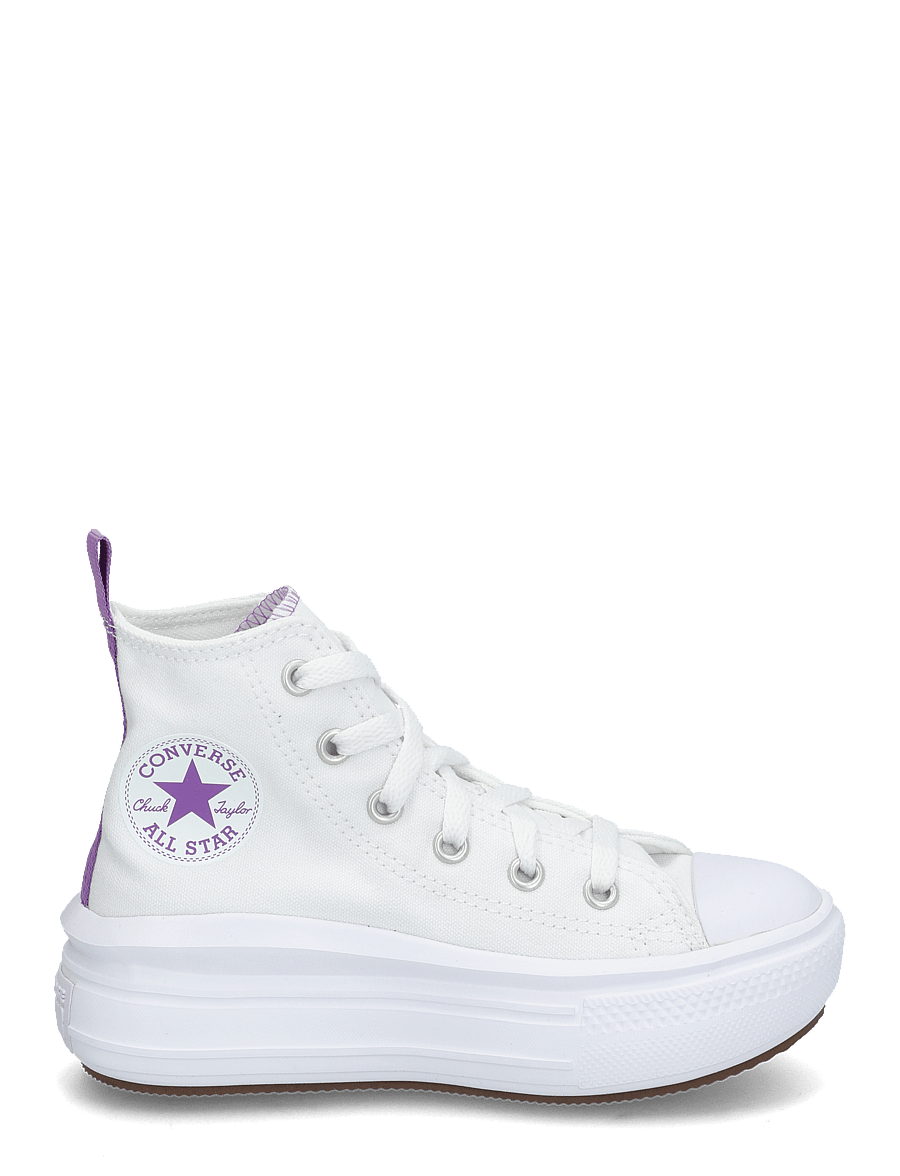 Converse - CHUCK TAYLOR ALL STAR MOVE - baskets en toile - white/pixel purple/white - 1