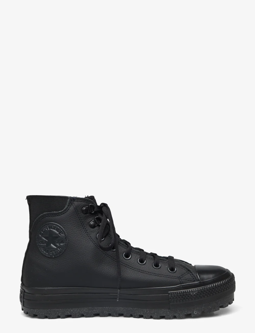 Converse high tops black leather deals