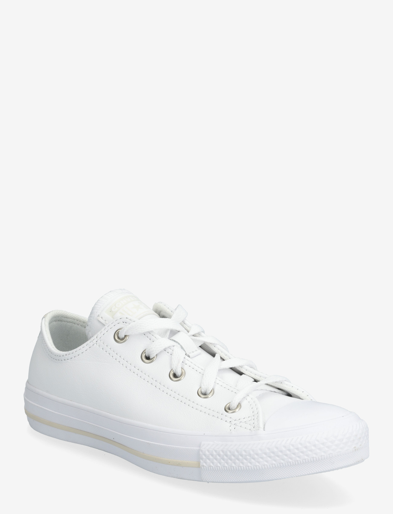 Converse - CTAS OX WHITE/WHITE/LT OREWOOD BRN - lave sneakers - white - 0