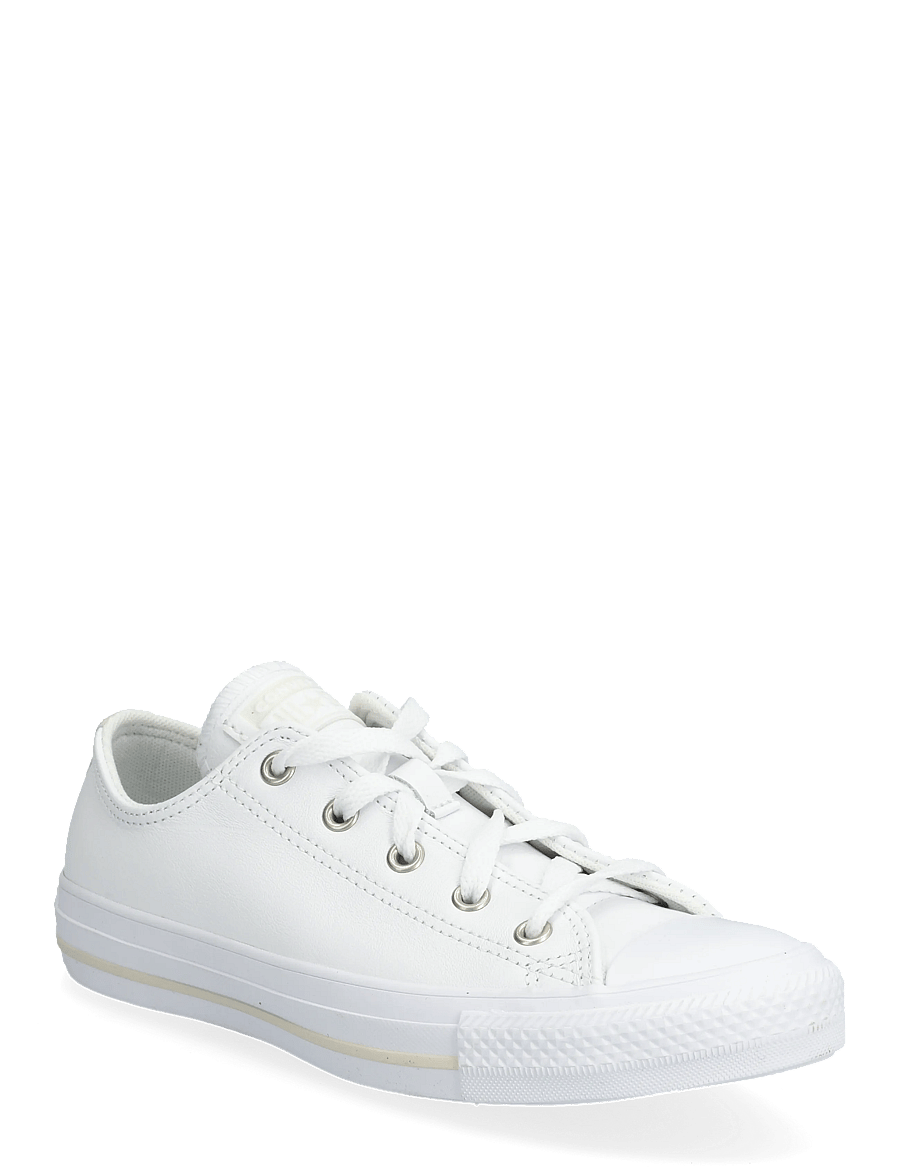 Converse - CTAS OX WHITE/WHITE/LT OREWOOD BRN - niedriger schnitt - white - 0