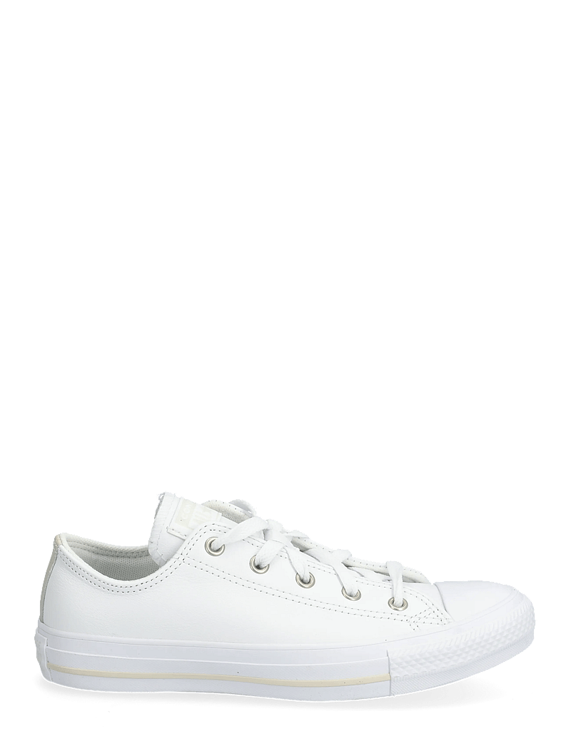 Converse - CTAS OX WHITE/WHITE/LT OREWOOD BRN - niedriger schnitt - white - 1