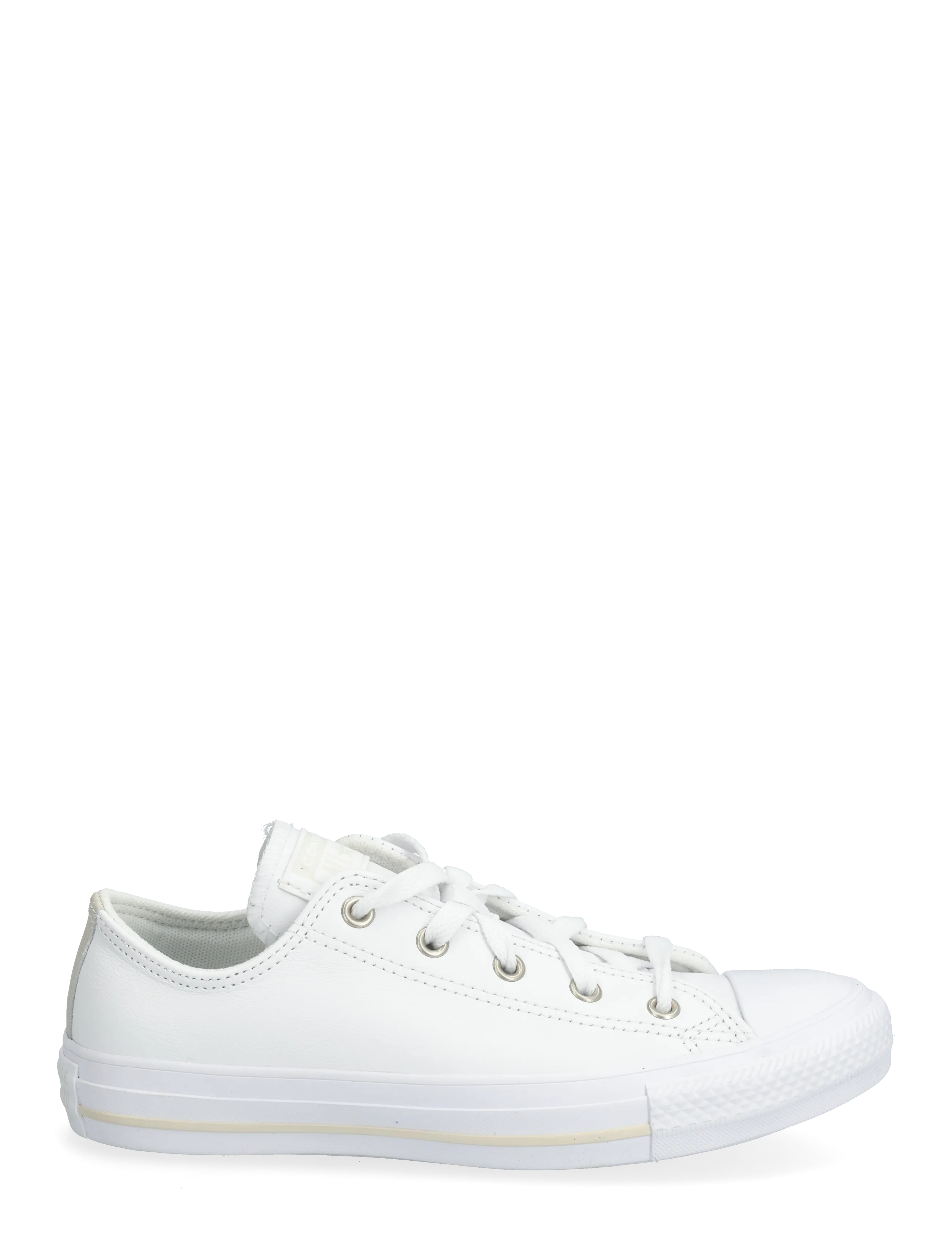 Converse - CTAS OX WHITE/WHITE/LT OREWOOD BRN - niedriger schnitt - white - 1