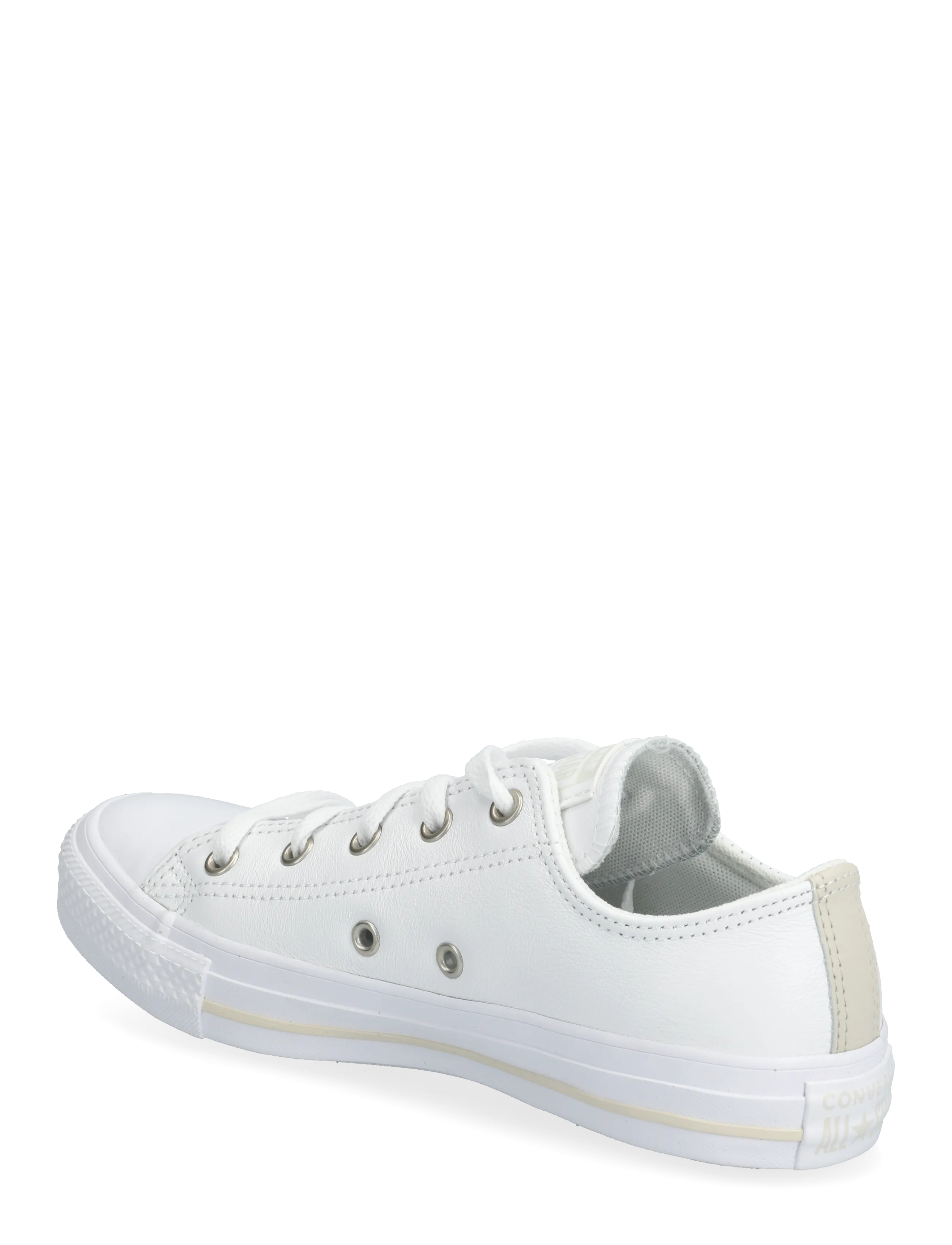 Converse - CTAS OX WHITE/WHITE/LT OREWOOD BRN - niedriger schnitt - white - 2