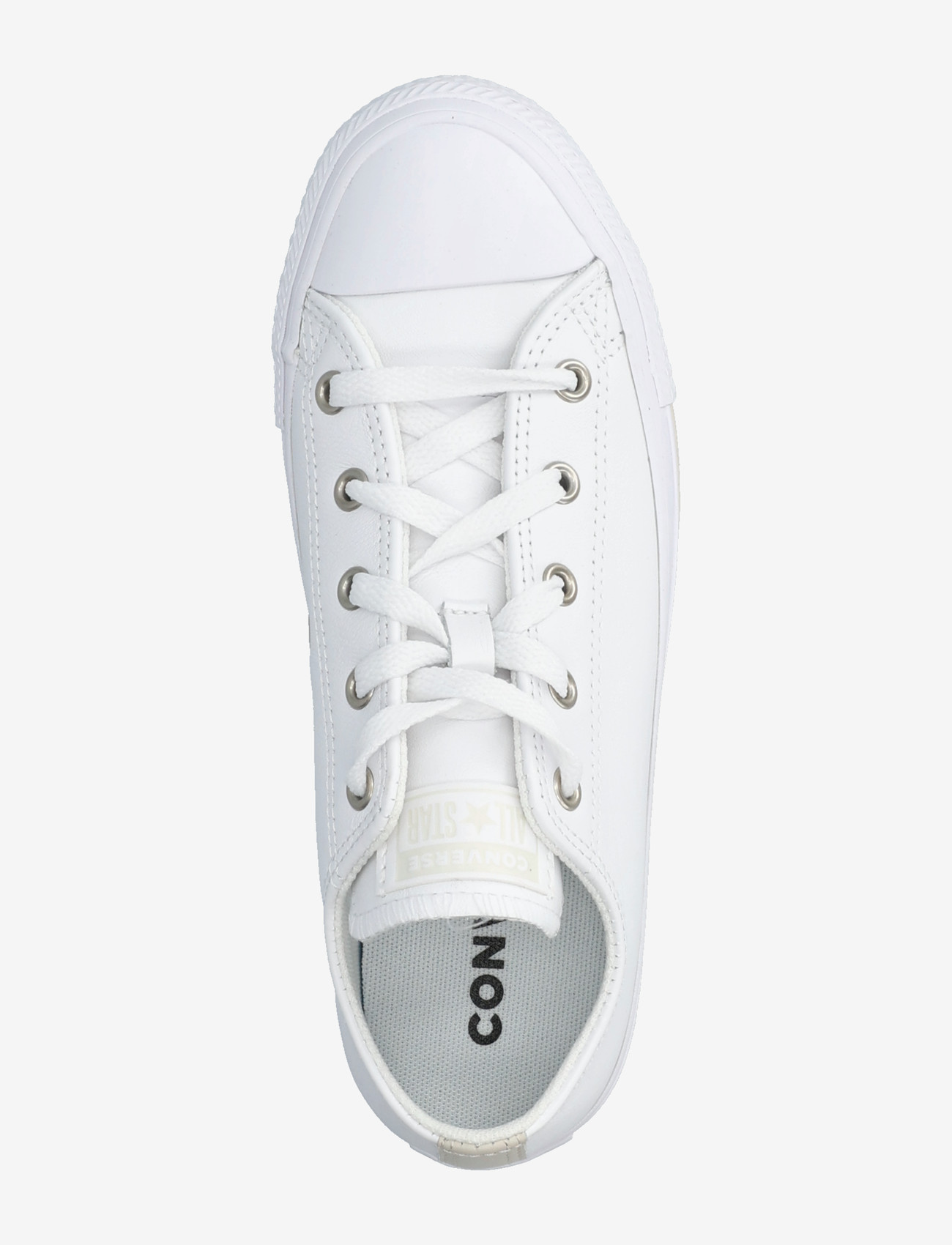Converse - CTAS OX WHITE/WHITE/LT OREWOOD BRN - lave sneakers - white - 3