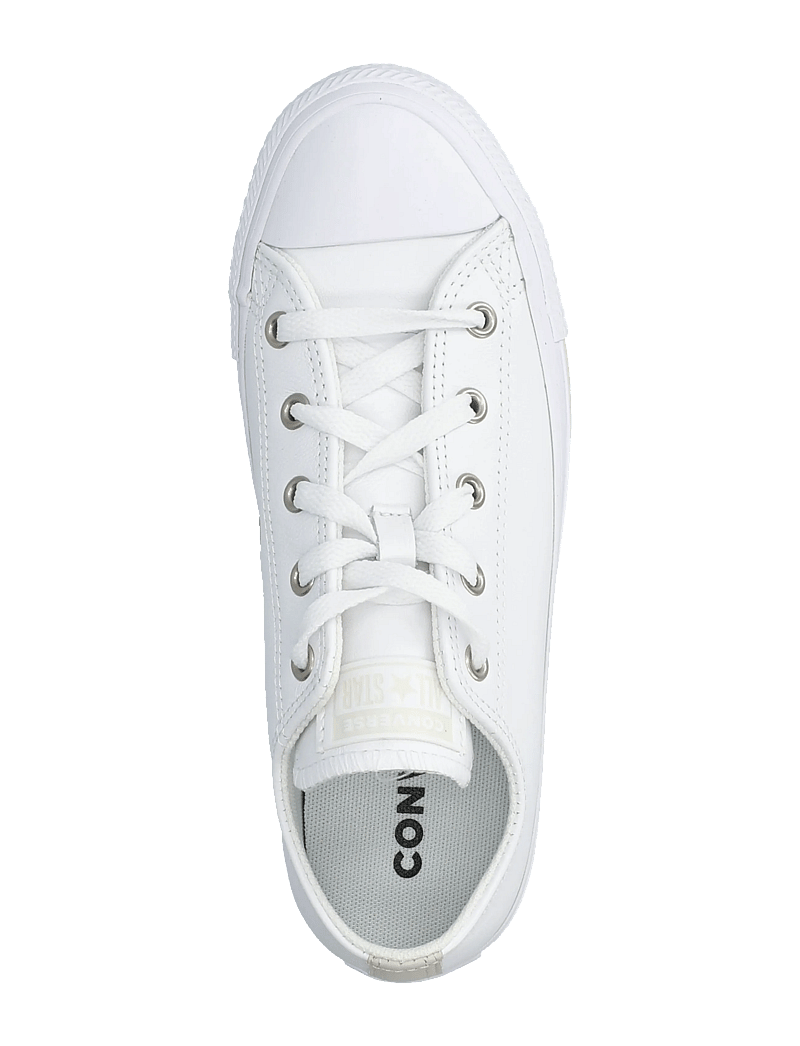 Converse - CTAS OX WHITE/WHITE/LT OREWOOD BRN - niedriger schnitt - white - 3