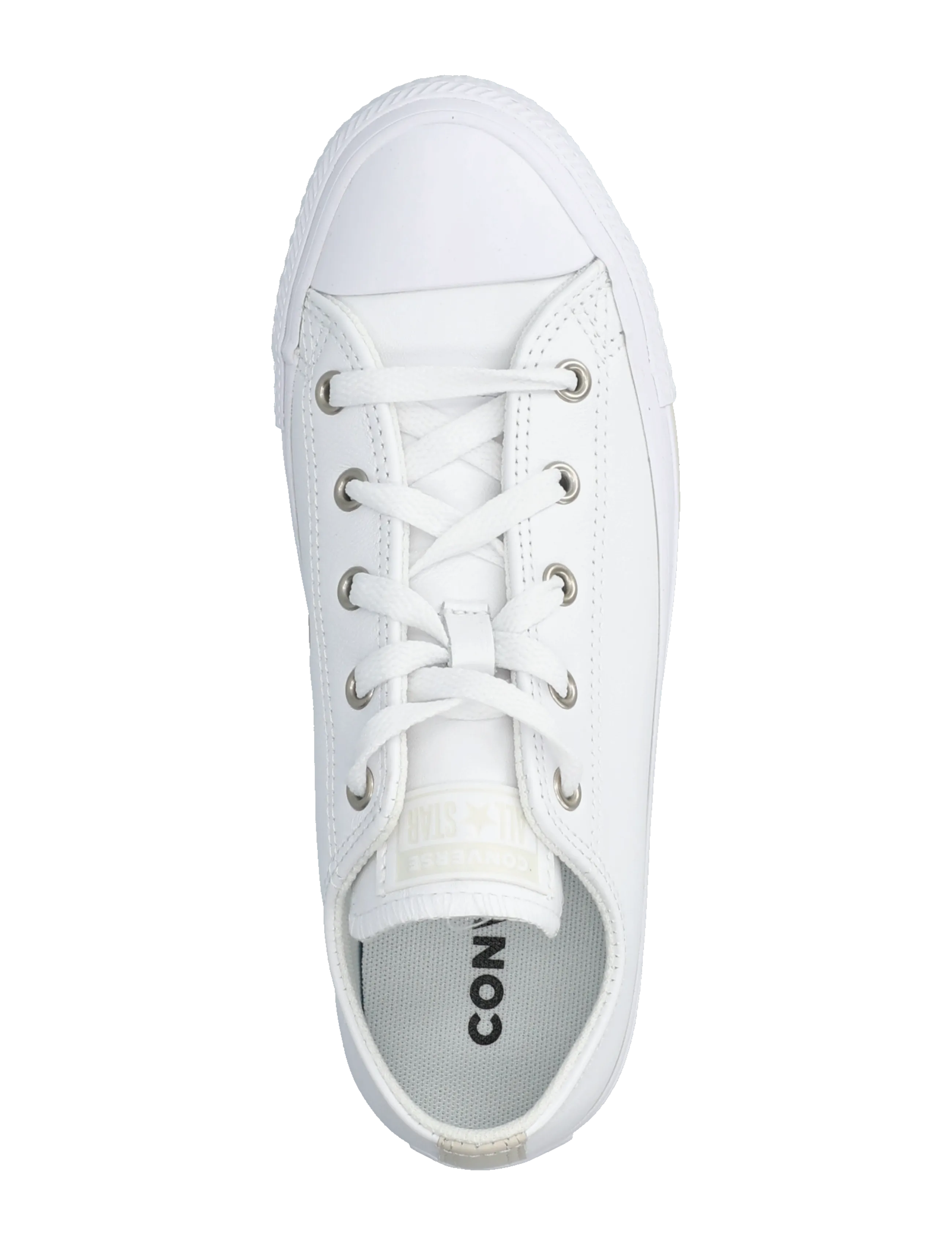 Converse - CTAS OX WHITE/WHITE/LT OREWOOD BRN - niedriger schnitt - white - 3