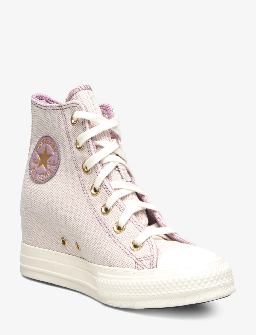 Converse - CTAS WEDGE HI ORCHID DUST/EGRET/GOLD - hohe sneaker - orchid dust/egret/gold - 0