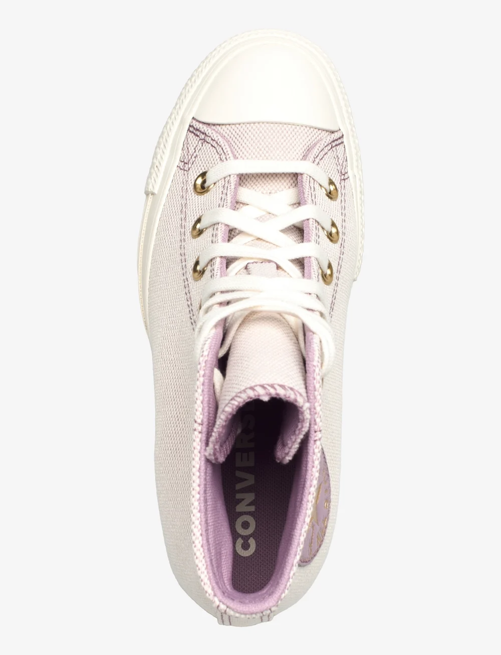 Converse - CTAS WEDGE HI ORCHID DUST/EGRET/GOLD - hohe sneaker - orchid dust/egret/gold - 3