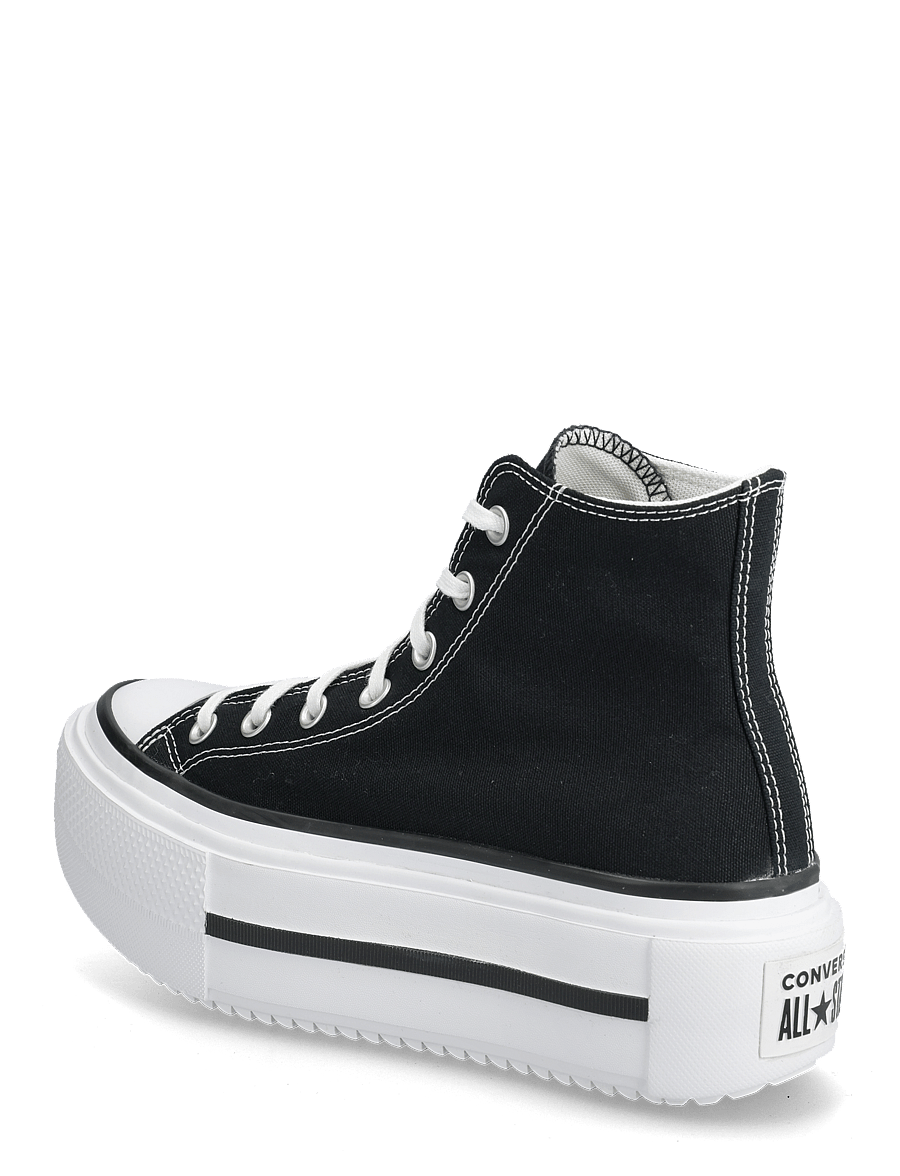 Converse - CHUCK TAYLOR ALL STAR LIFT DOUBLE STACK - tennised - black/white/black - 2