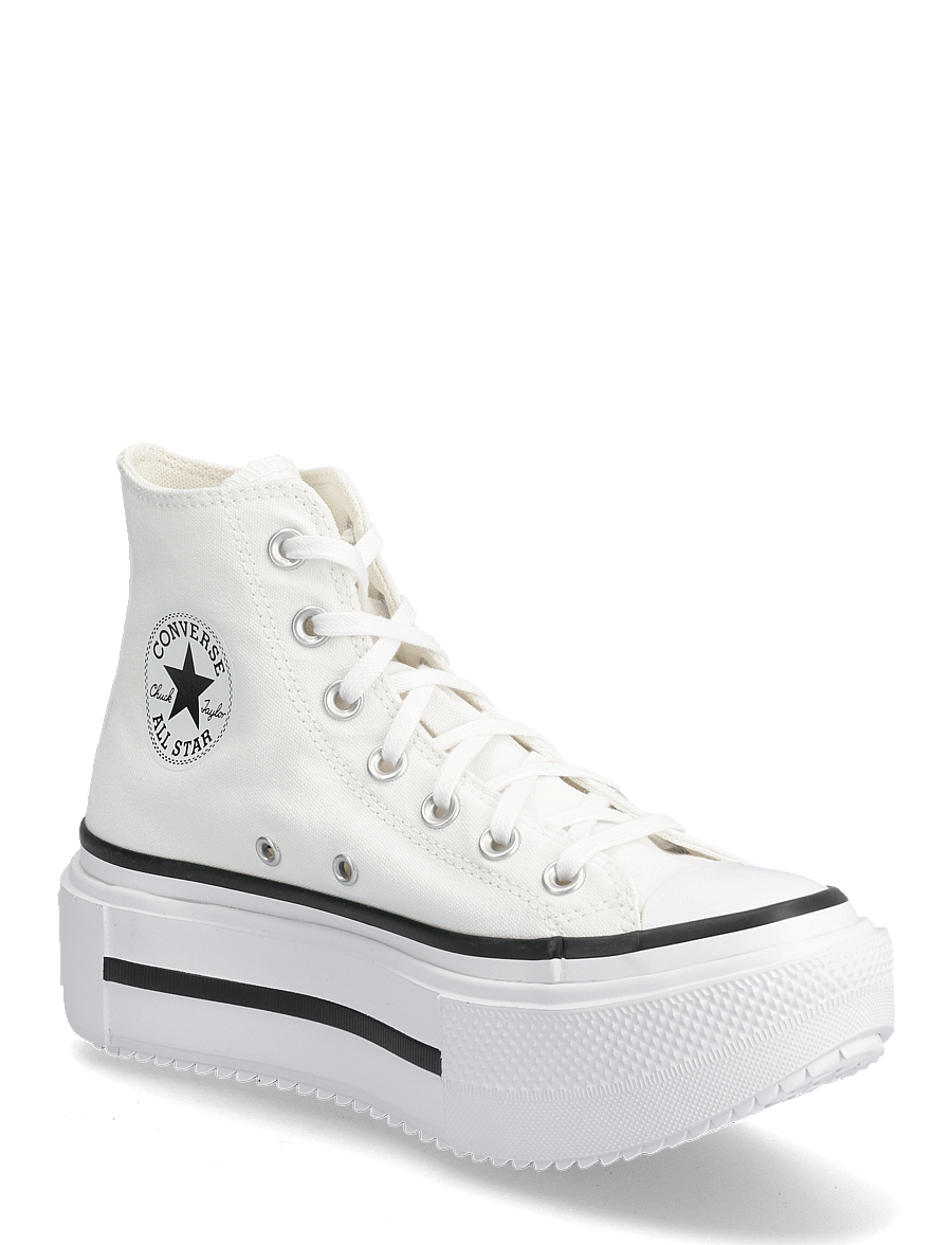 Converse - CHUCK TAYLOR ALL STAR LIFT DOUBLE STACK - höga sneakers - white/black/white - 0