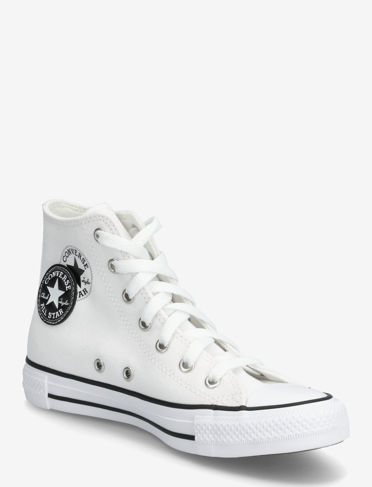 Converse - CTAS HI WHITE/BLACK/WHITE - høje sneakers - white - 0